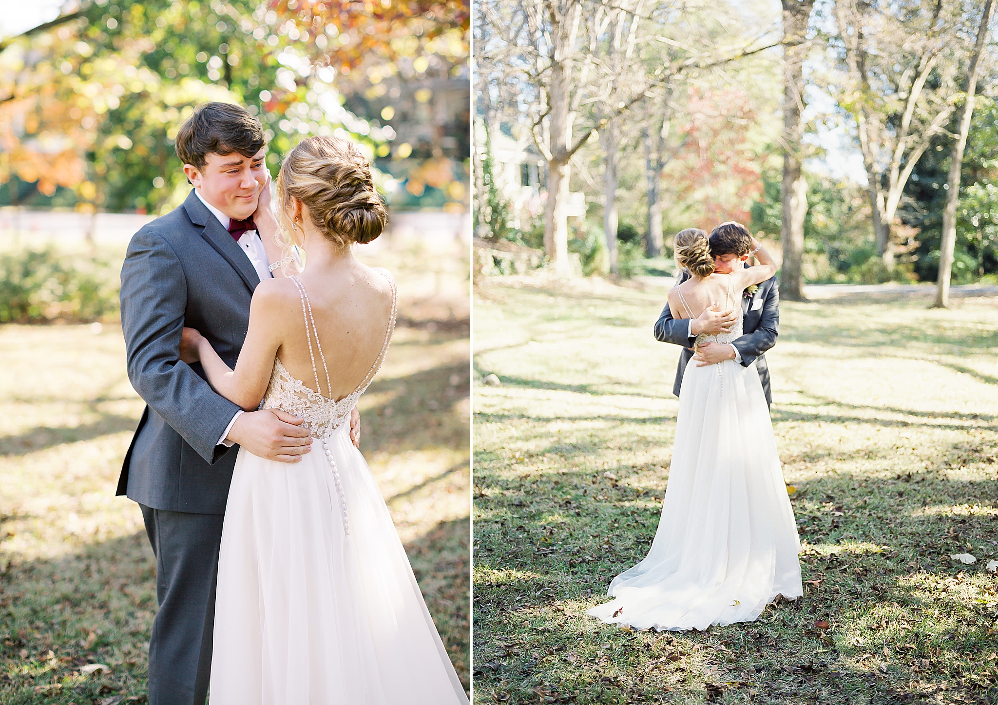 first look during Concord NC wedding day