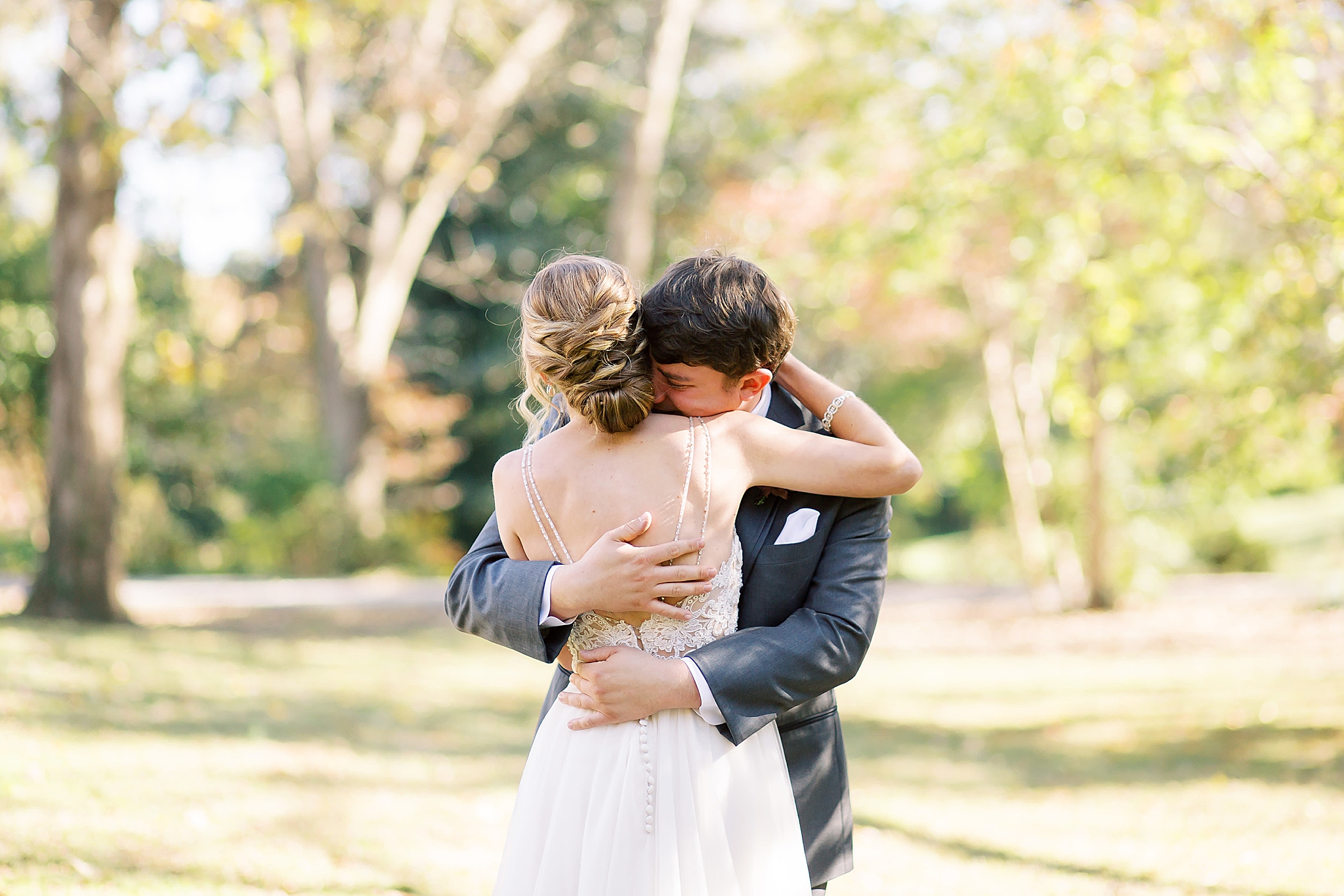 first look during Concord NC wedding day