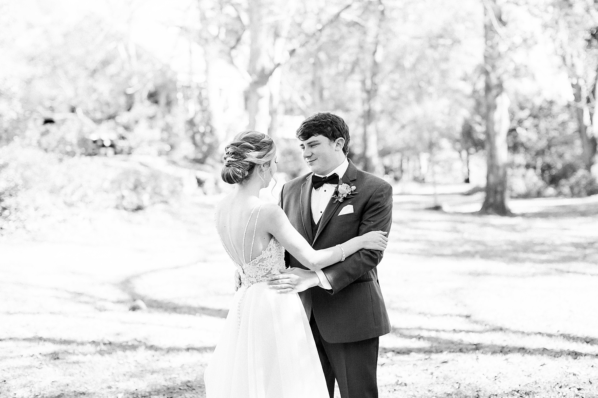 first look during Concord NC wedding day