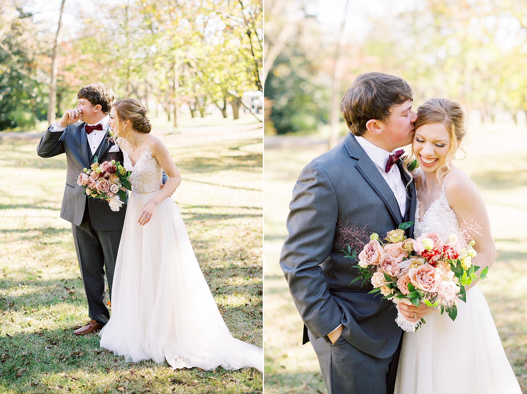 first look during Concord NC wedding day