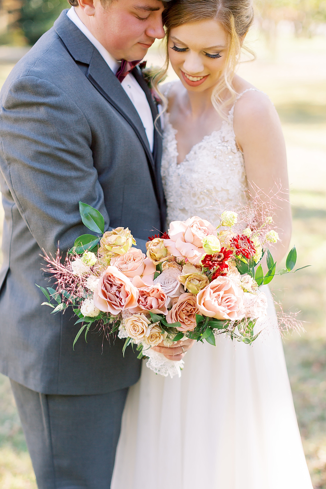 first look during Concord NC wedding day