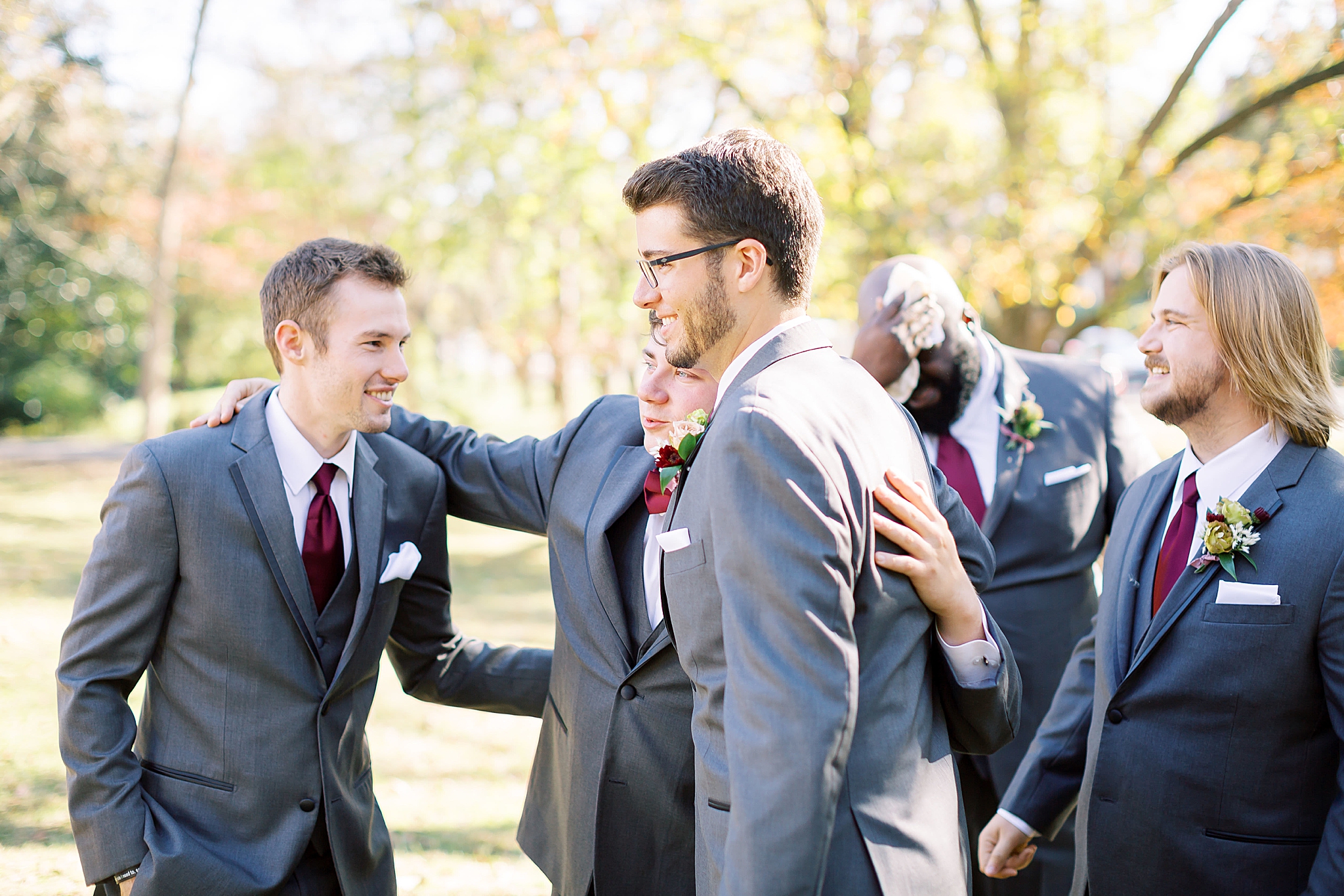 first look during Concord NC wedding day