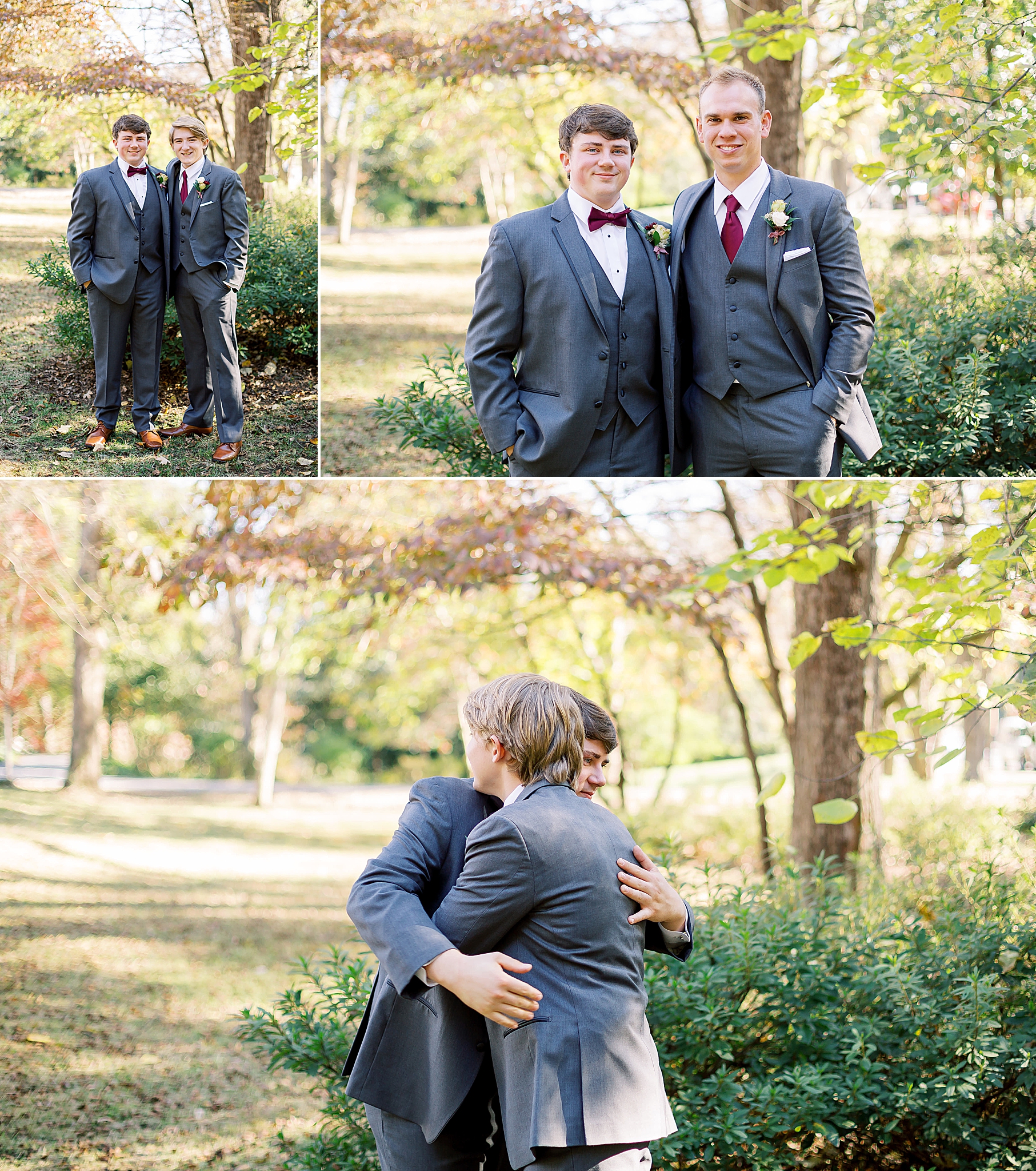 portraits of wedding party in Concord NC