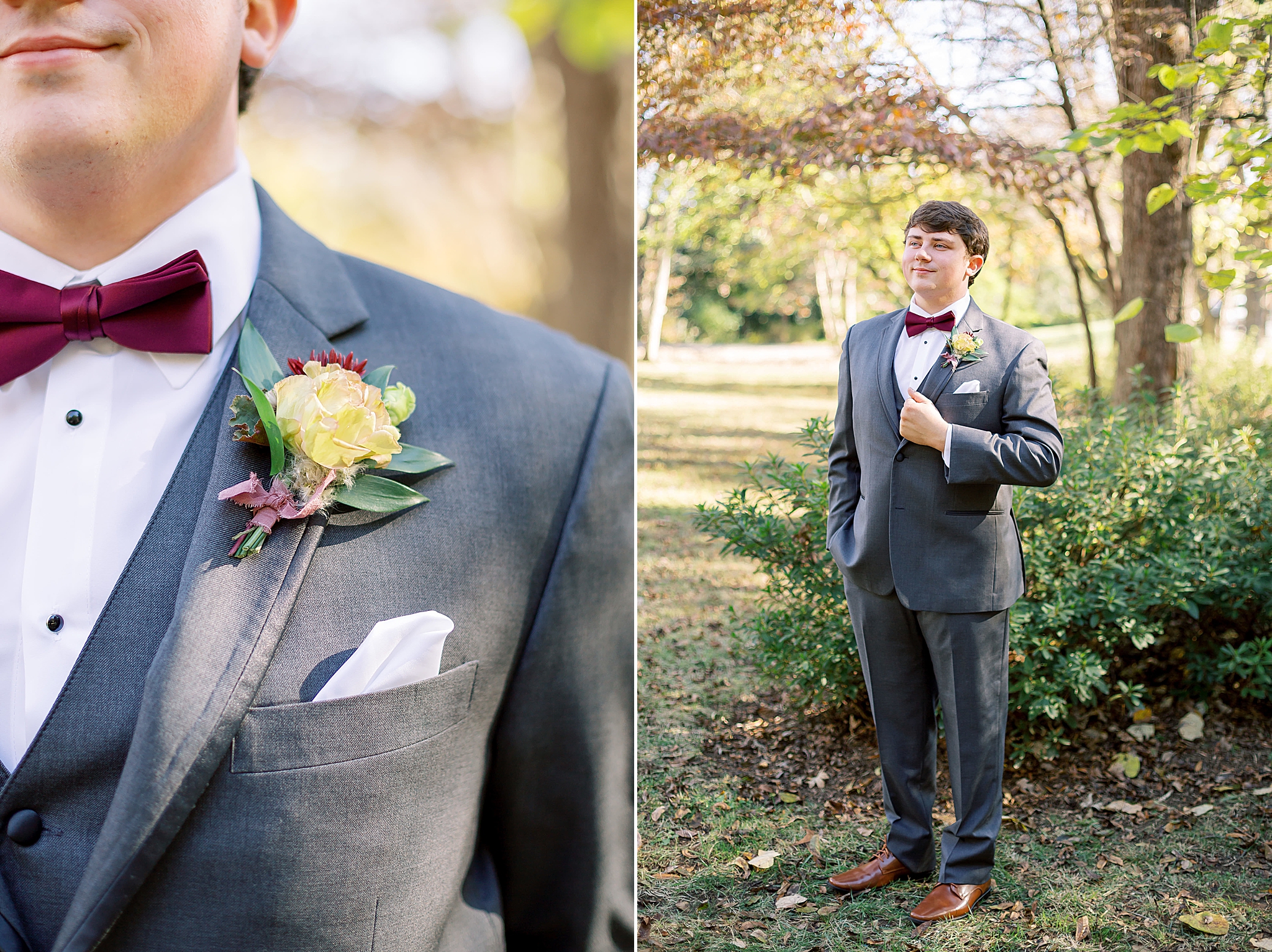 portraits of wedding party in Concord NC
