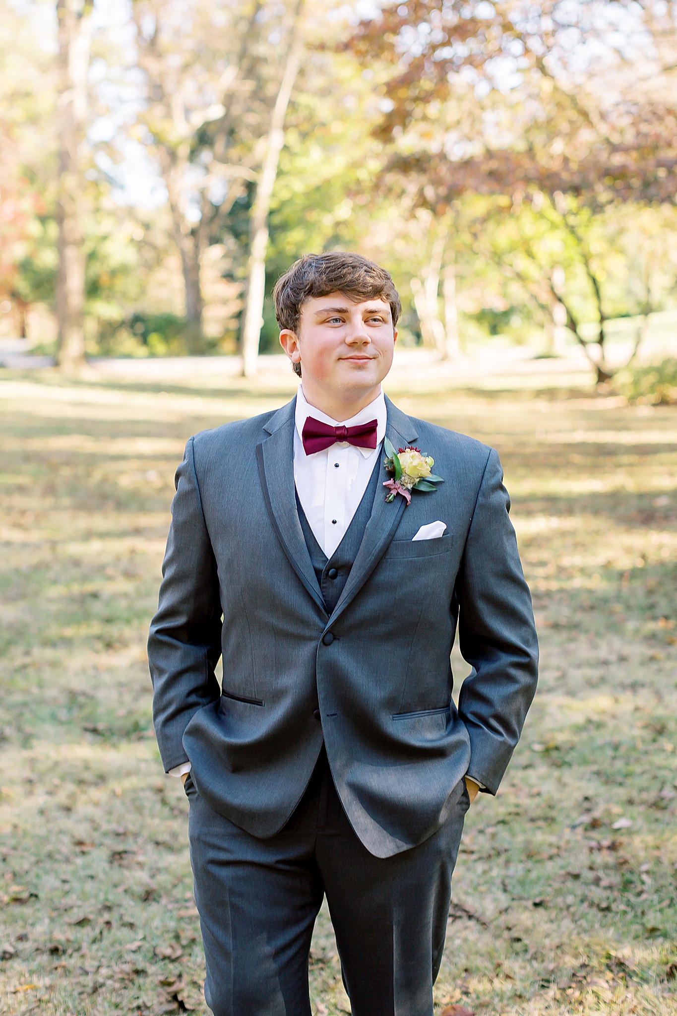 portraits of wedding party in Concord NC