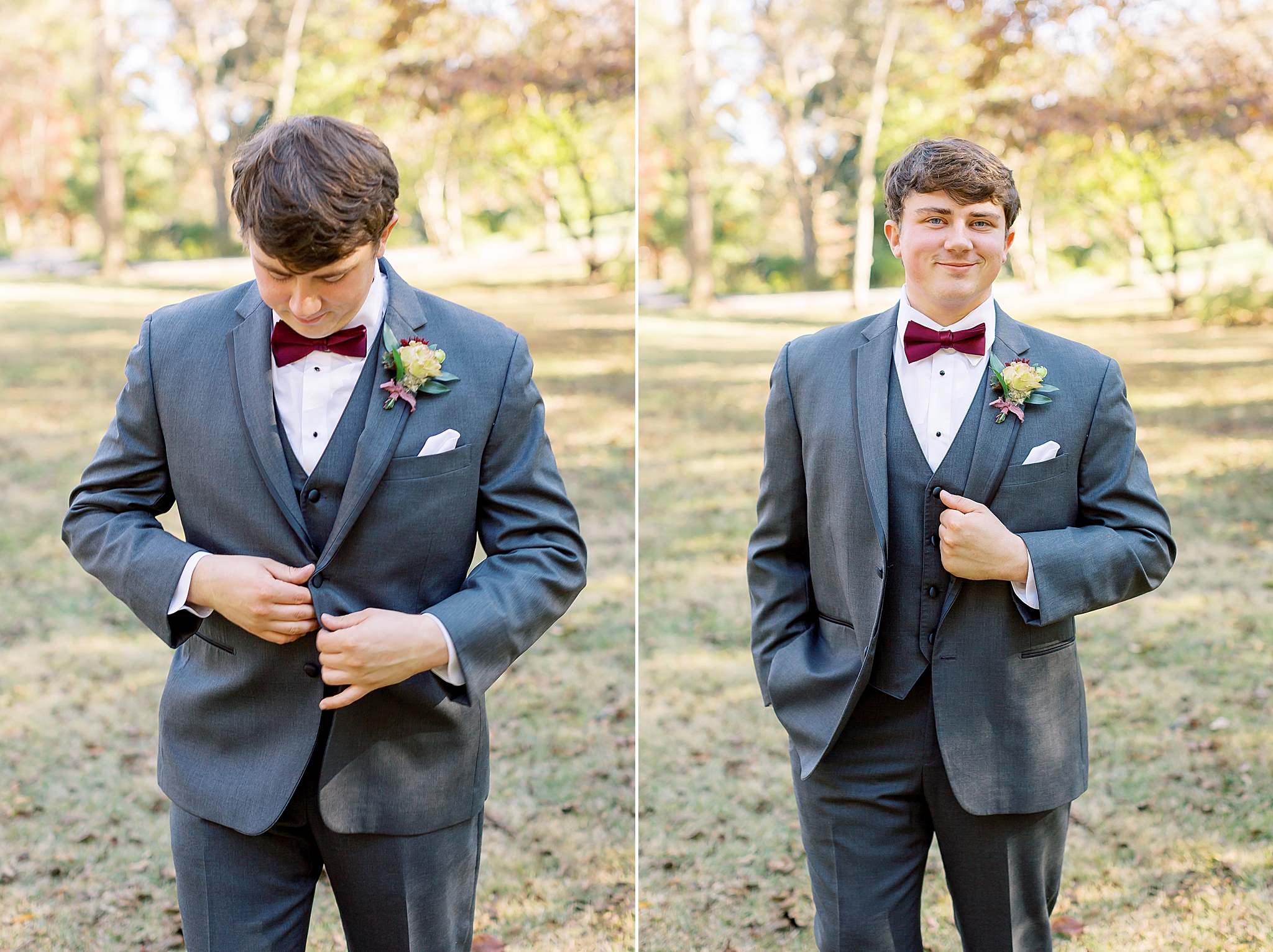 portraits of wedding party in Concord NC