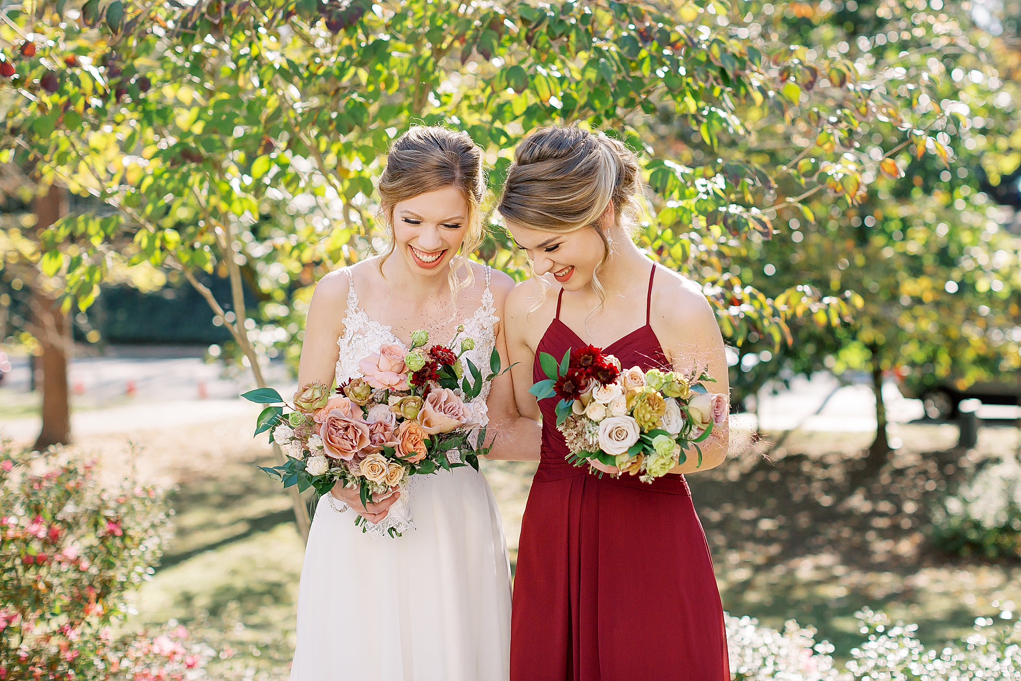 portraits of wedding party in Concord NC