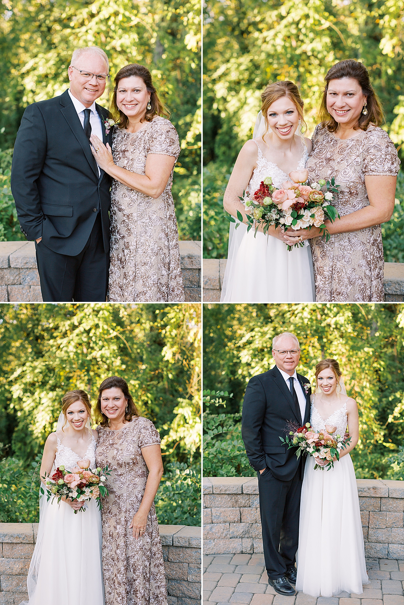 family portraits during NC wedding