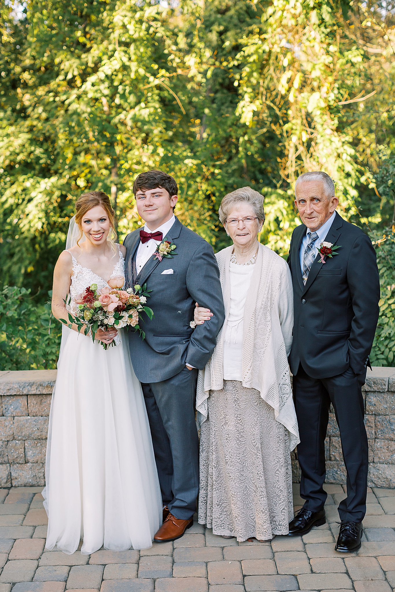 family portraits during NC wedding