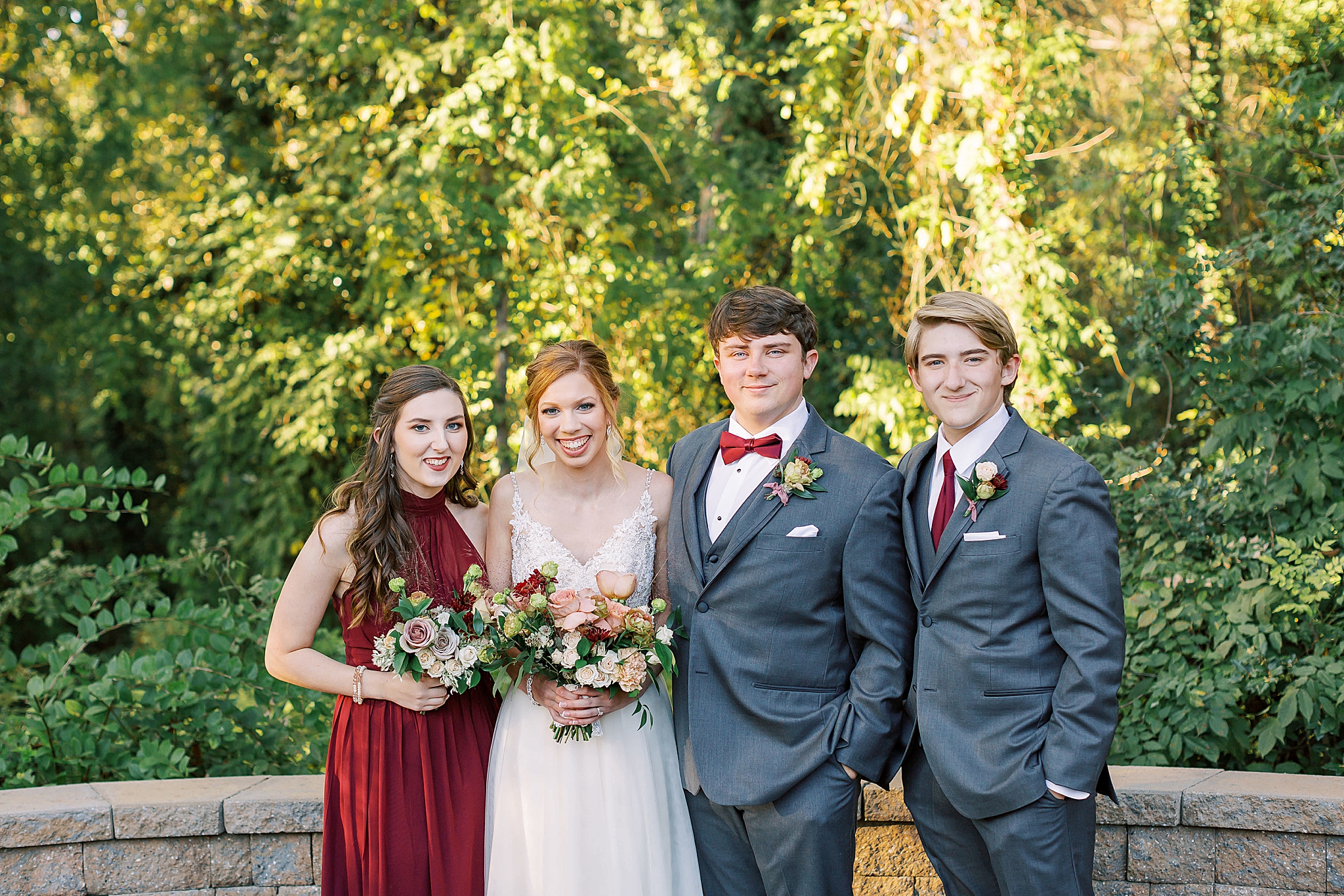 family portraits during NC wedding