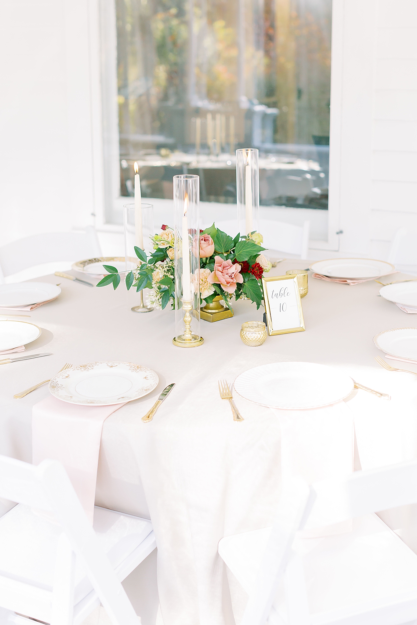fall wedding reception at Ritchie Hill in Concord NC