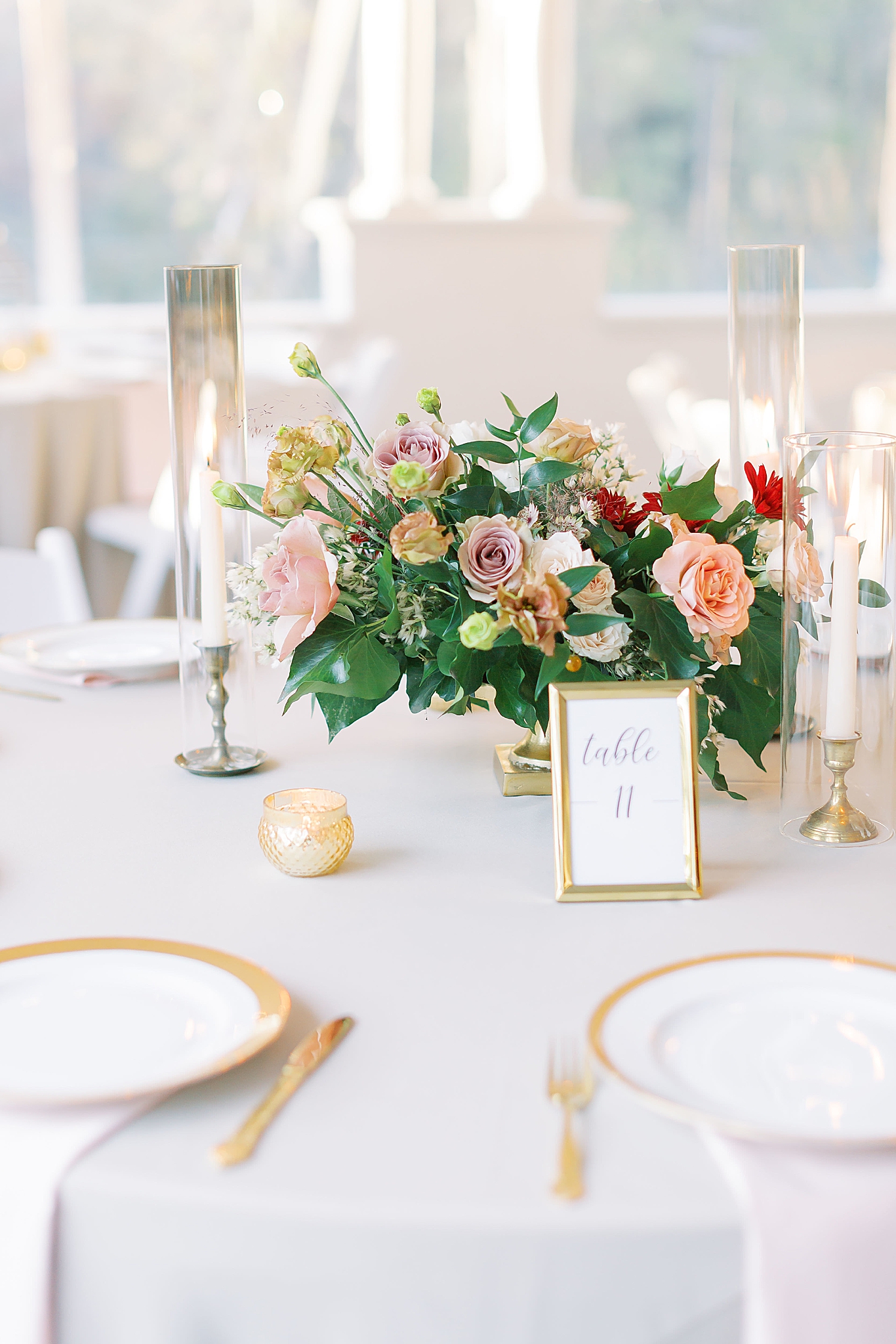 fall wedding reception at Ritchie Hill in Concord NC