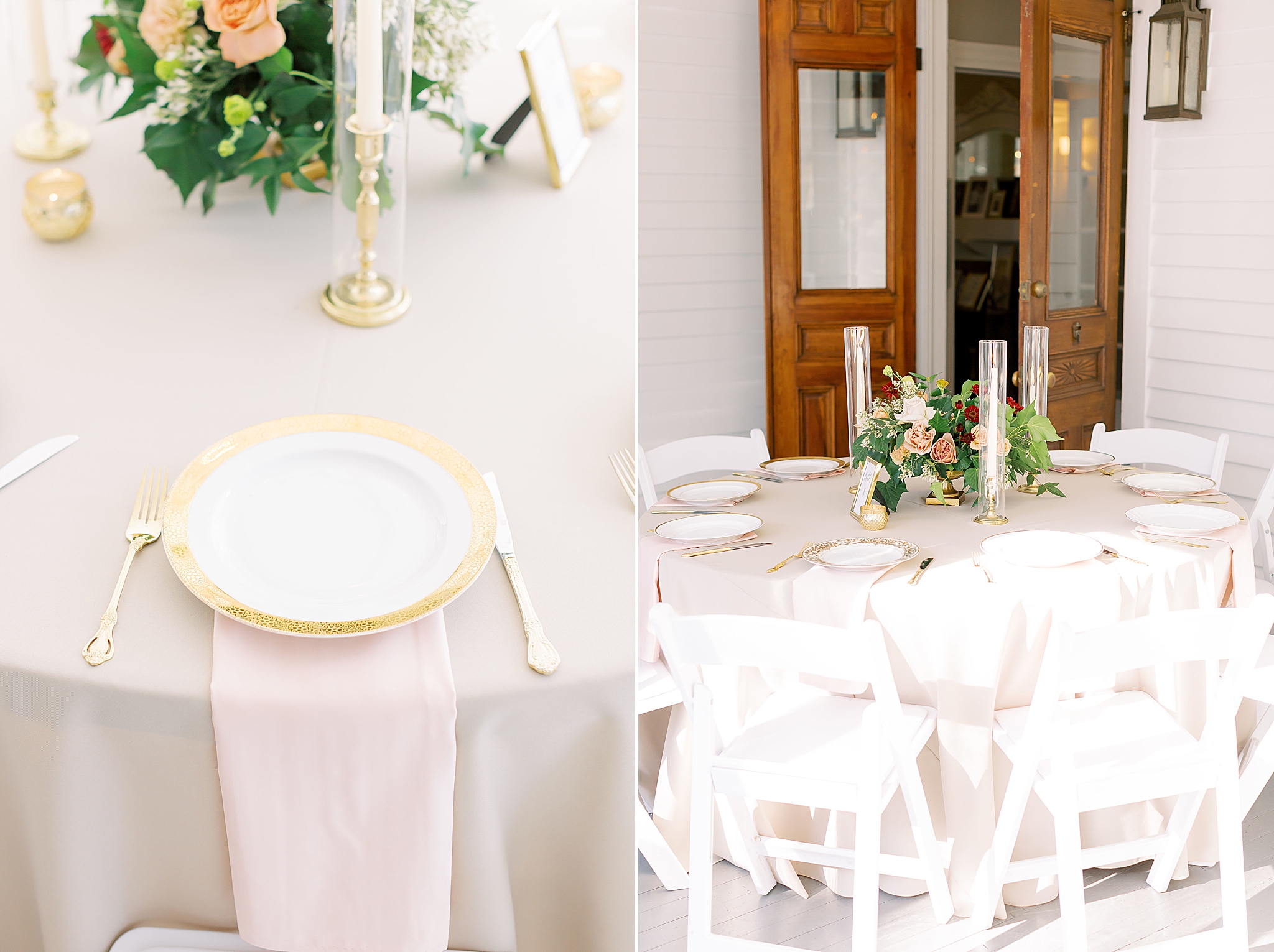 fall wedding reception at Ritchie Hill in Concord NC