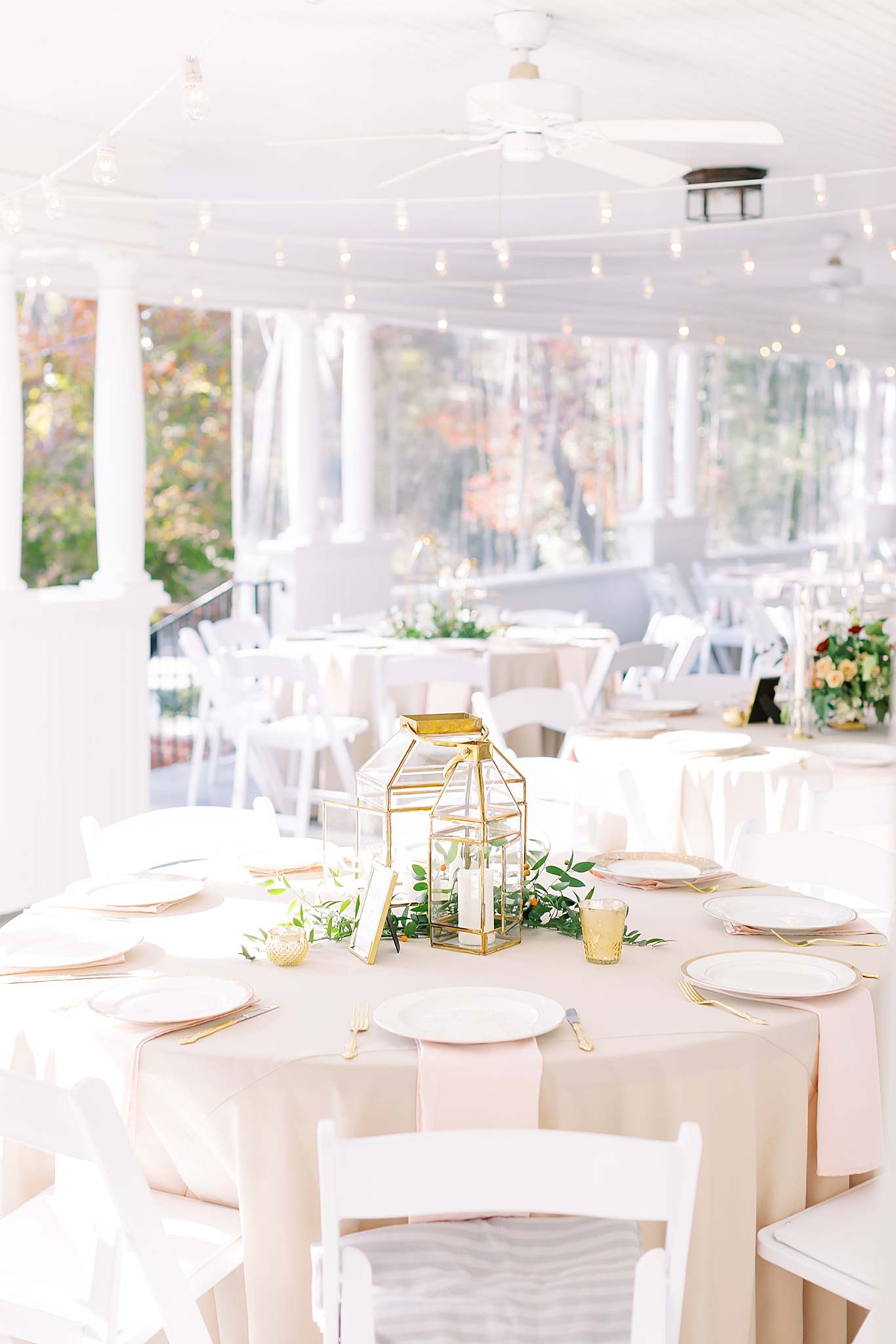fall wedding reception at Ritchie Hill in Concord NC