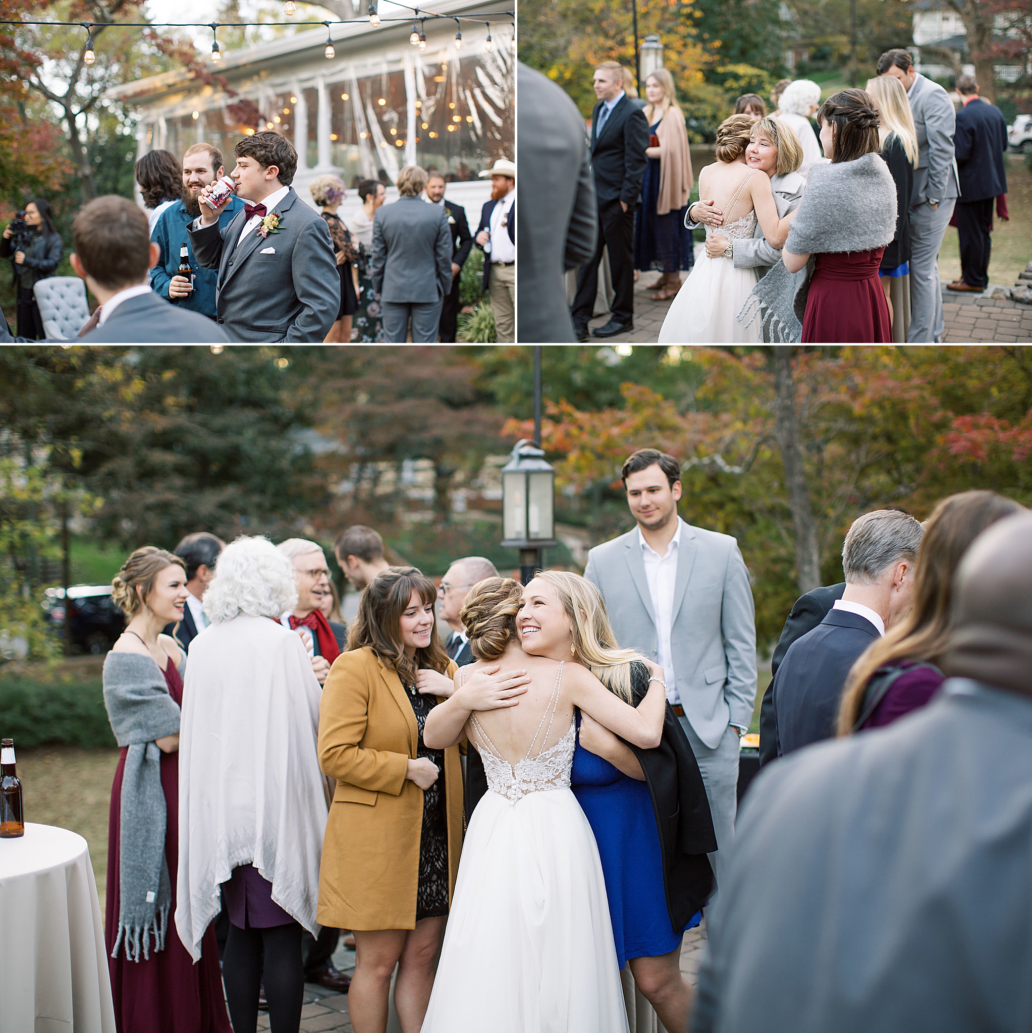 wedding reception on patio in Concord NC