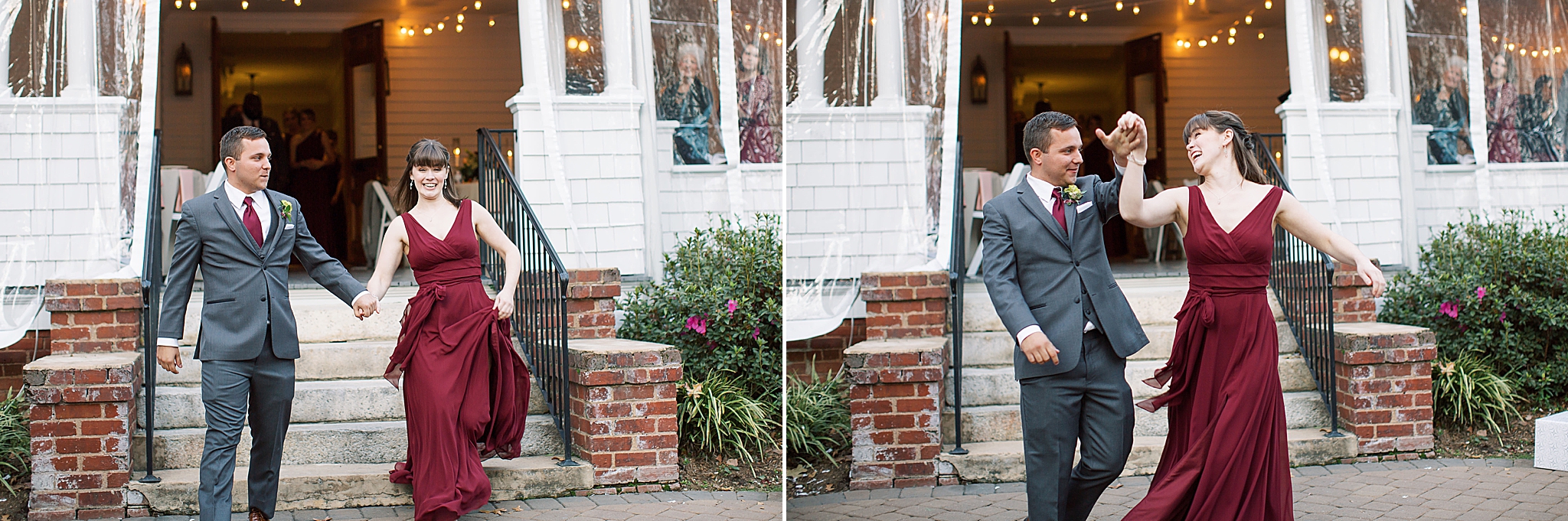wedding reception on patio in Concord NC