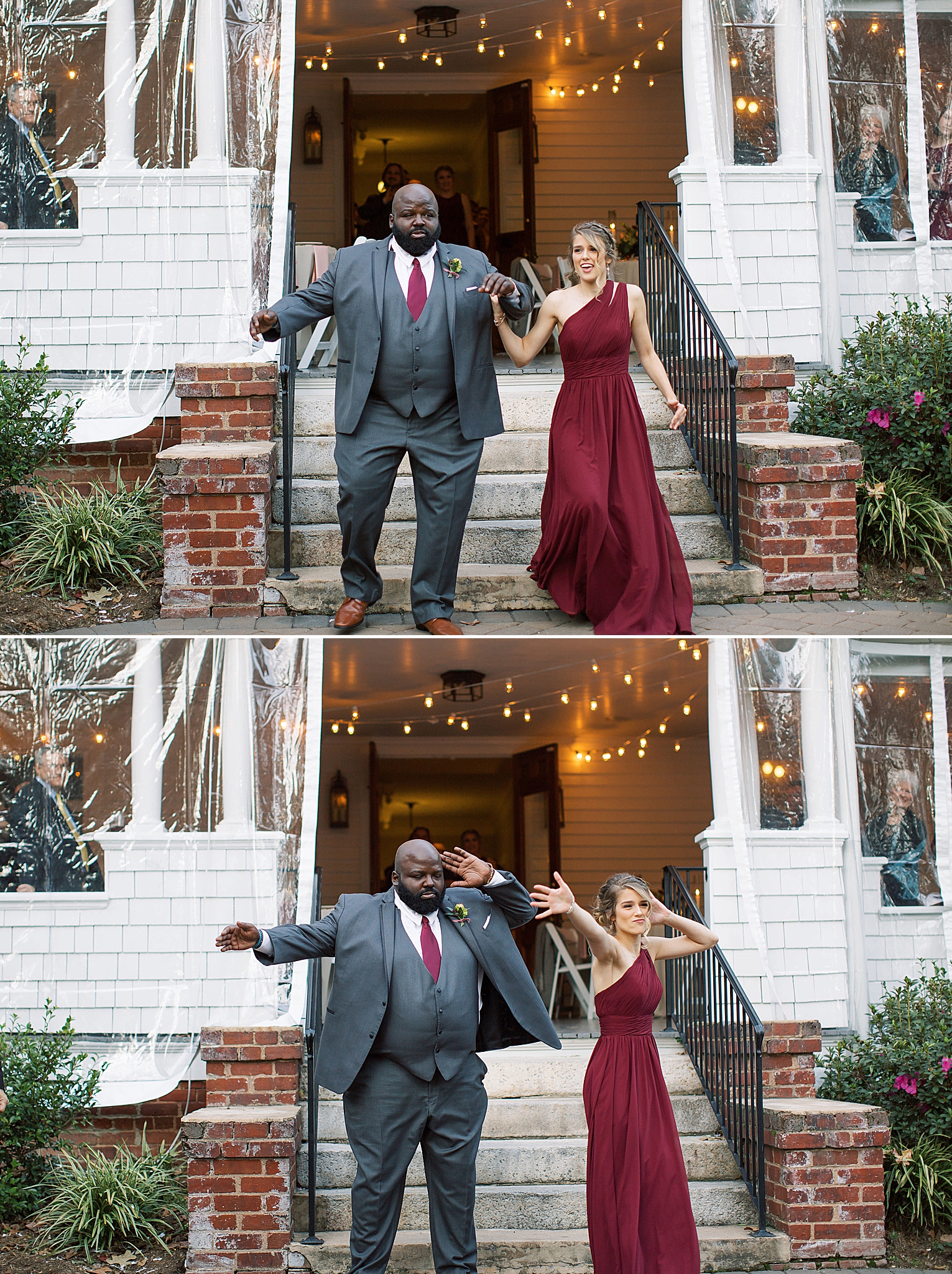 wedding reception on patio in Concord NC