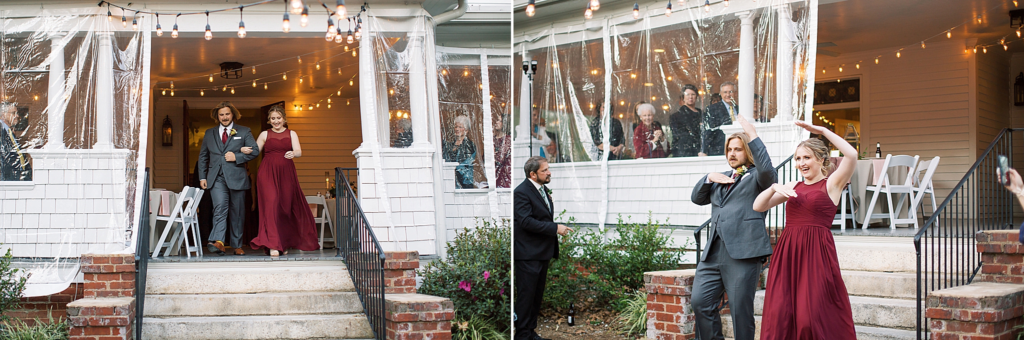 wedding reception on patio in Concord NC