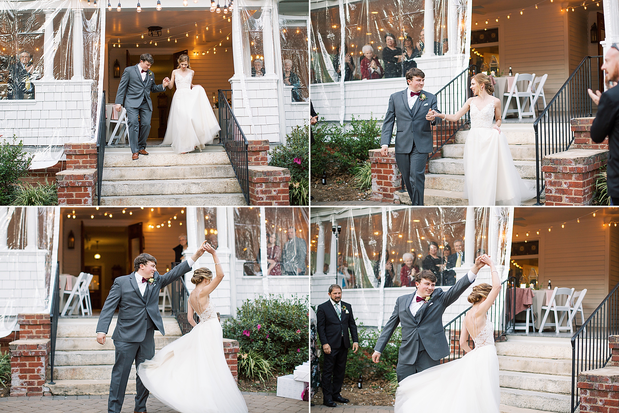wedding reception on patio in Concord NC