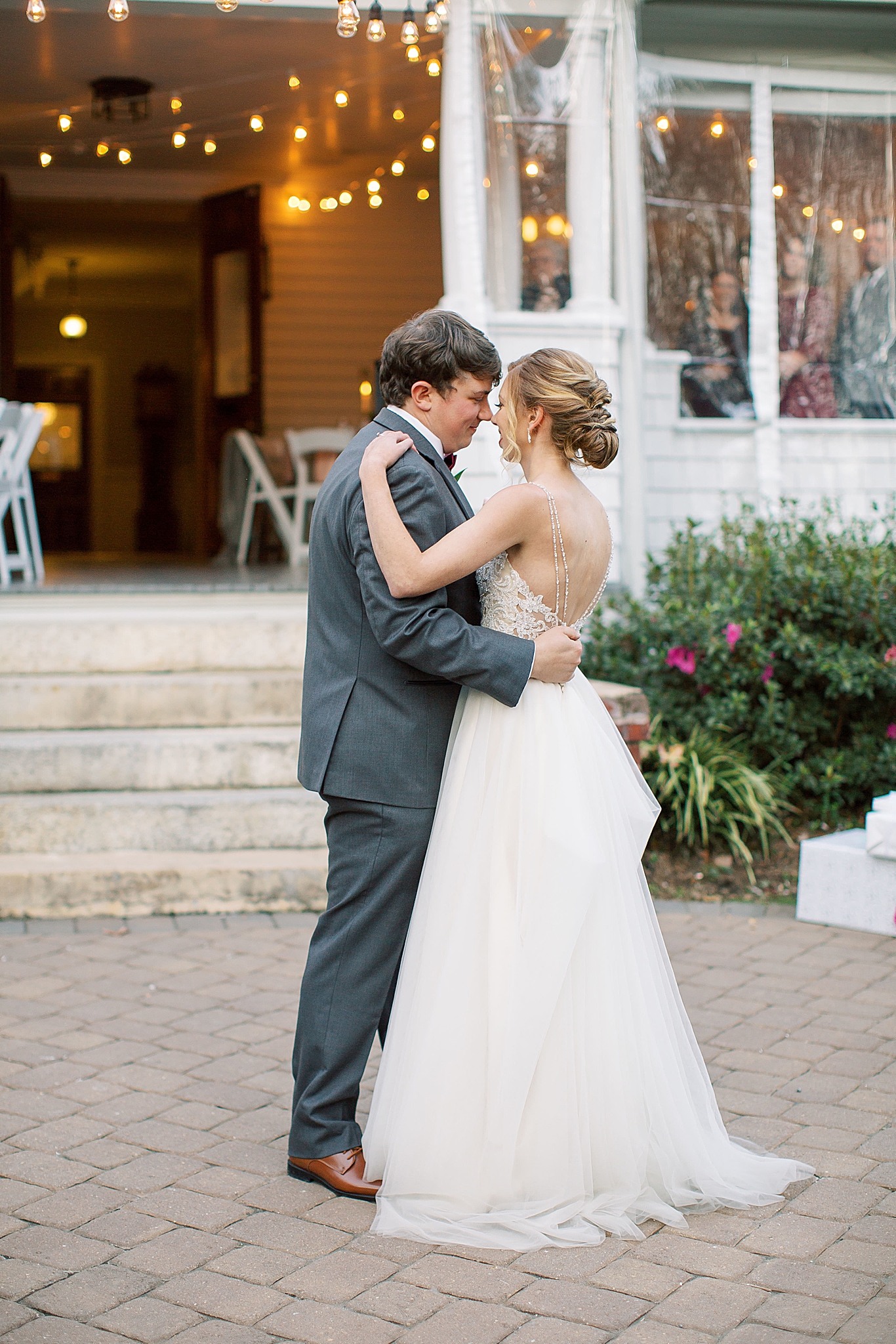 wedding reception on patio in Concord NC