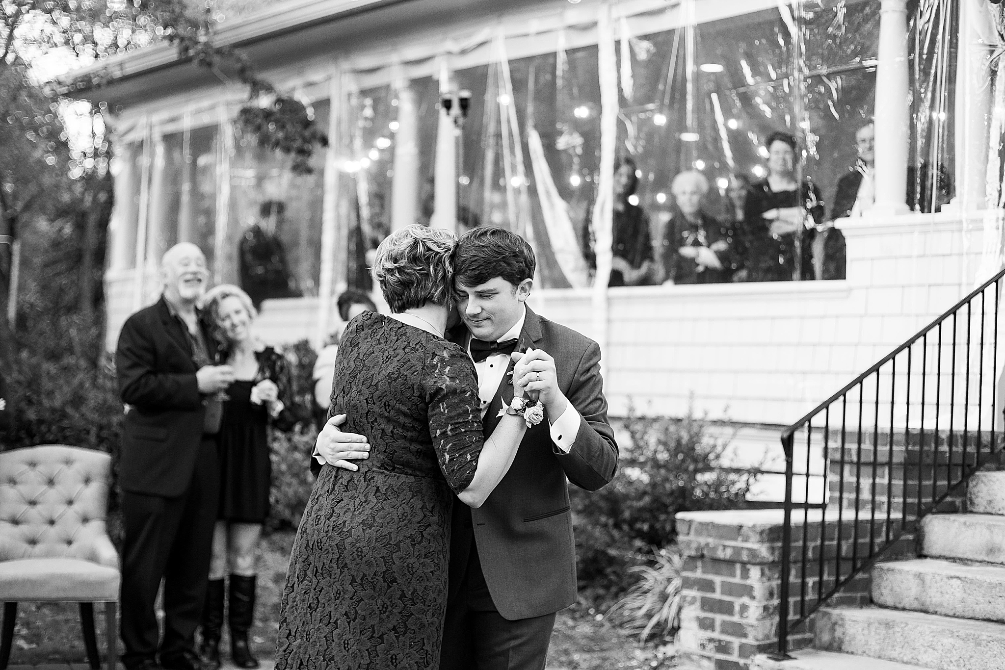 wedding reception on patio in Concord NC