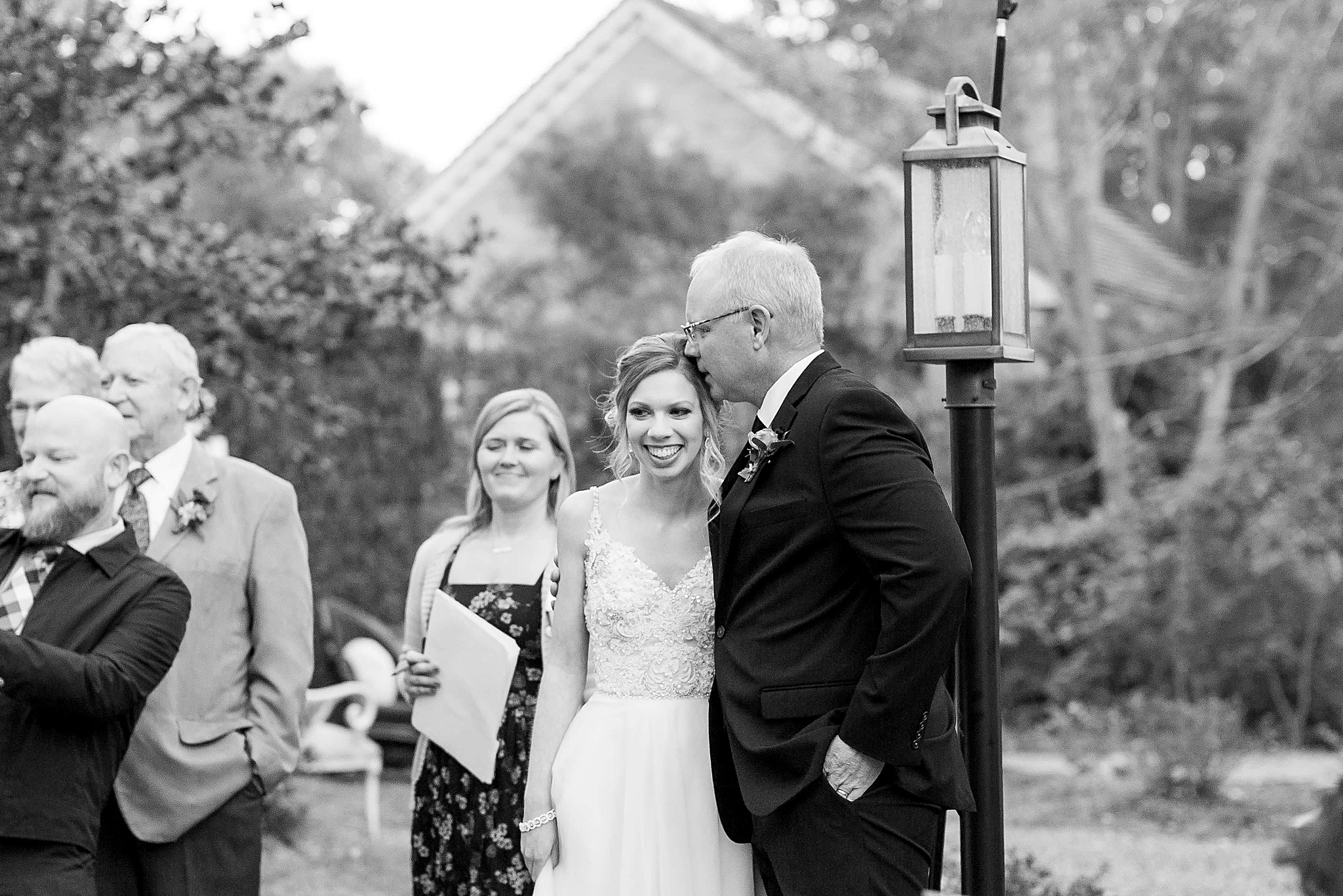 wedding reception on patio in Concord NC