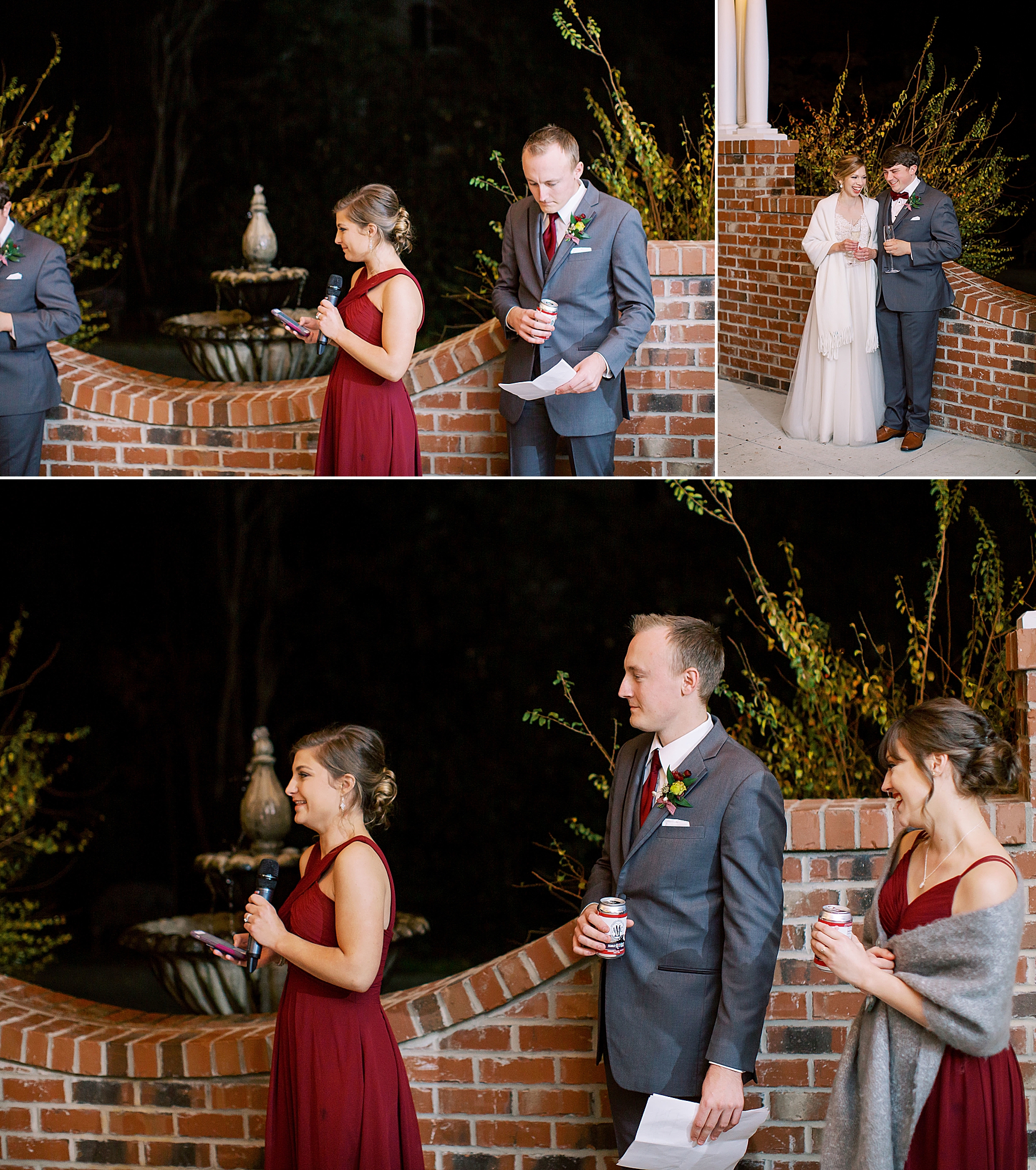 wedding reception on patio in Concord NC