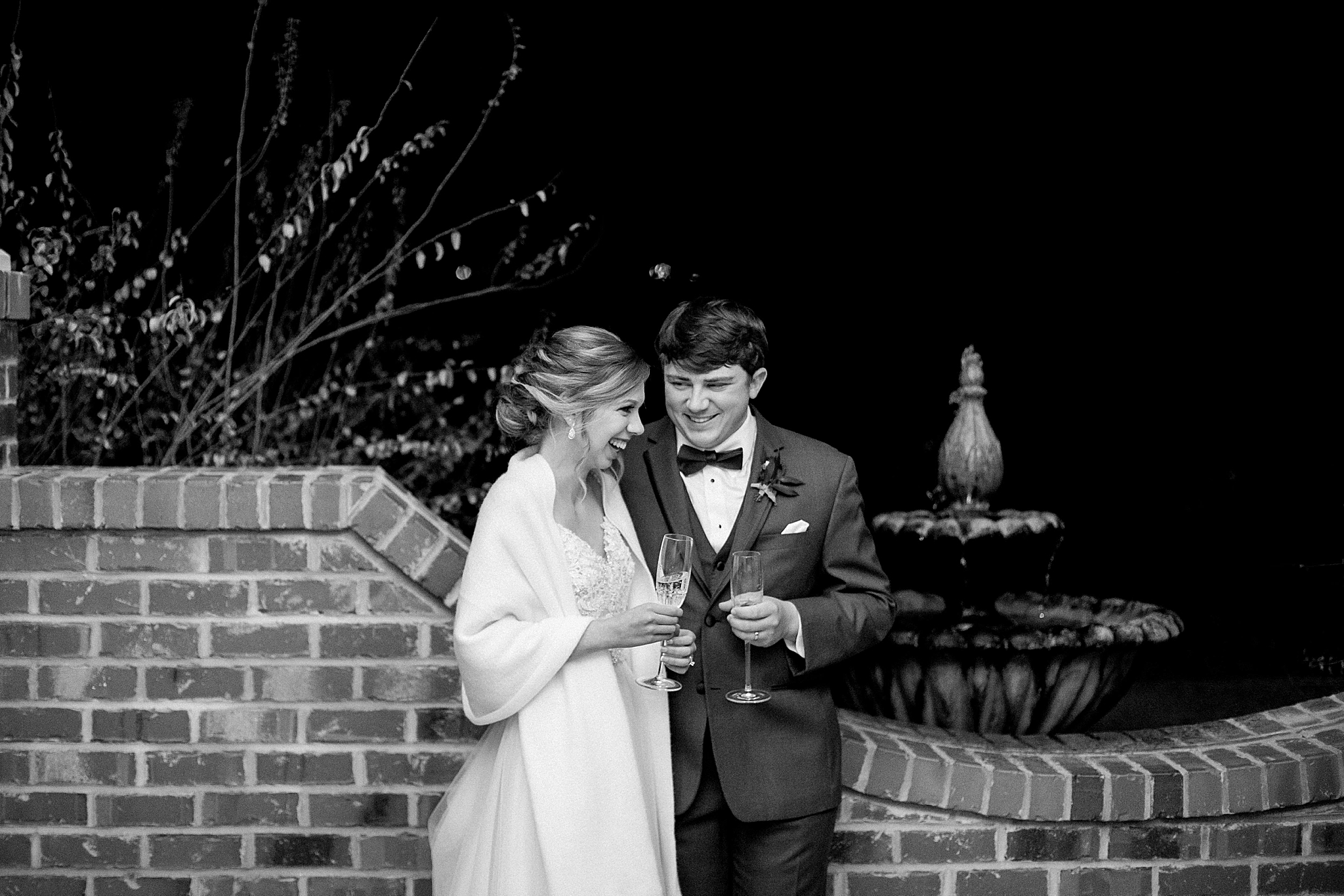 wedding reception on patio in Concord NC