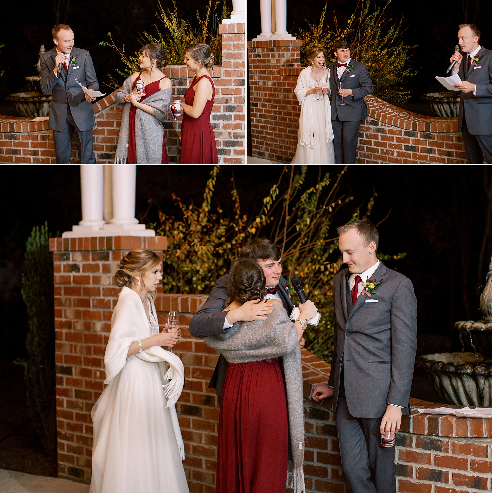 wedding reception on patio in Concord NC