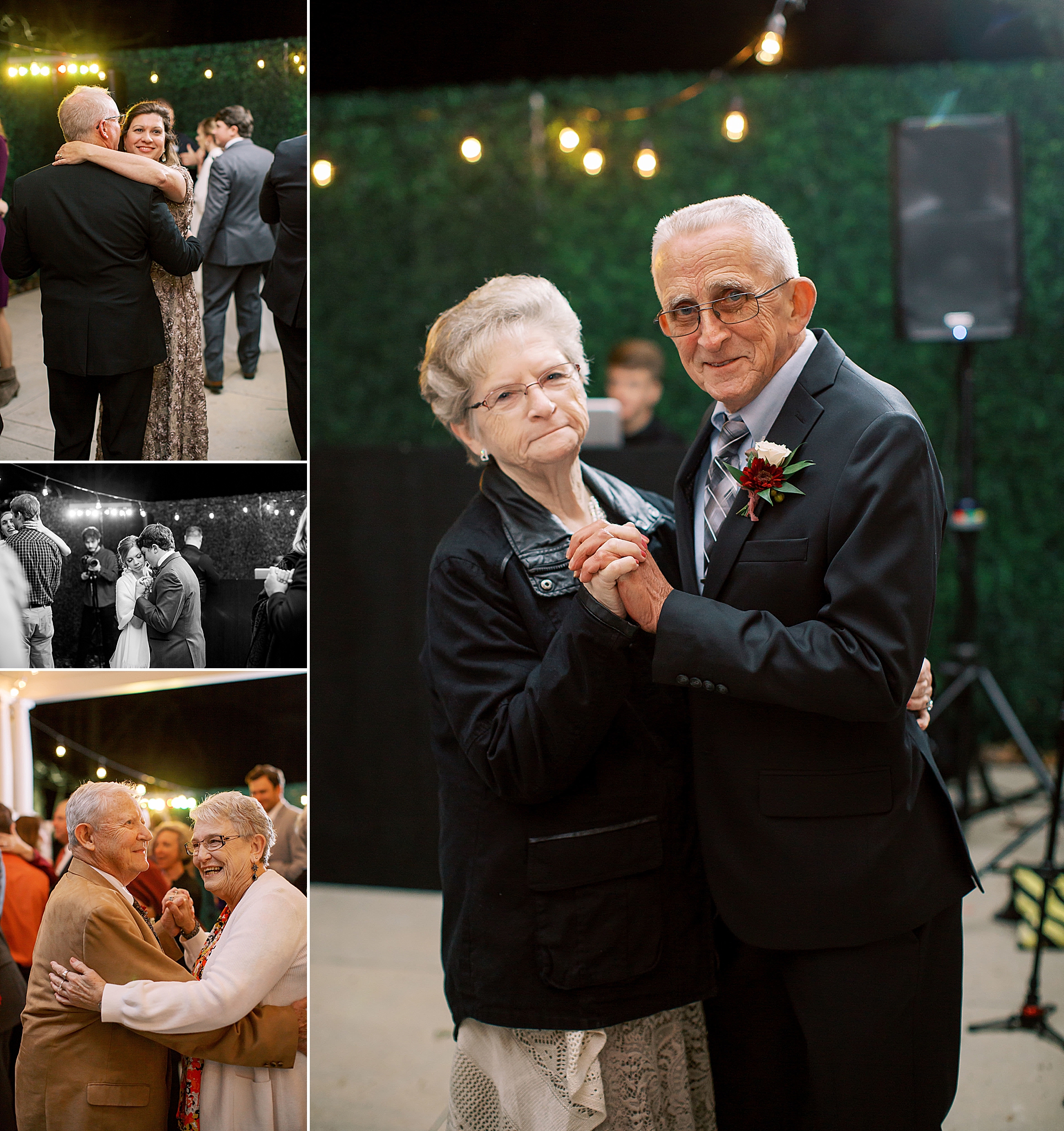 wedding reception on patio in Concord NC