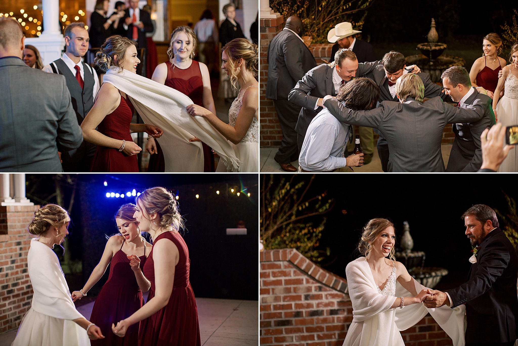 wedding reception on patio in Concord NC