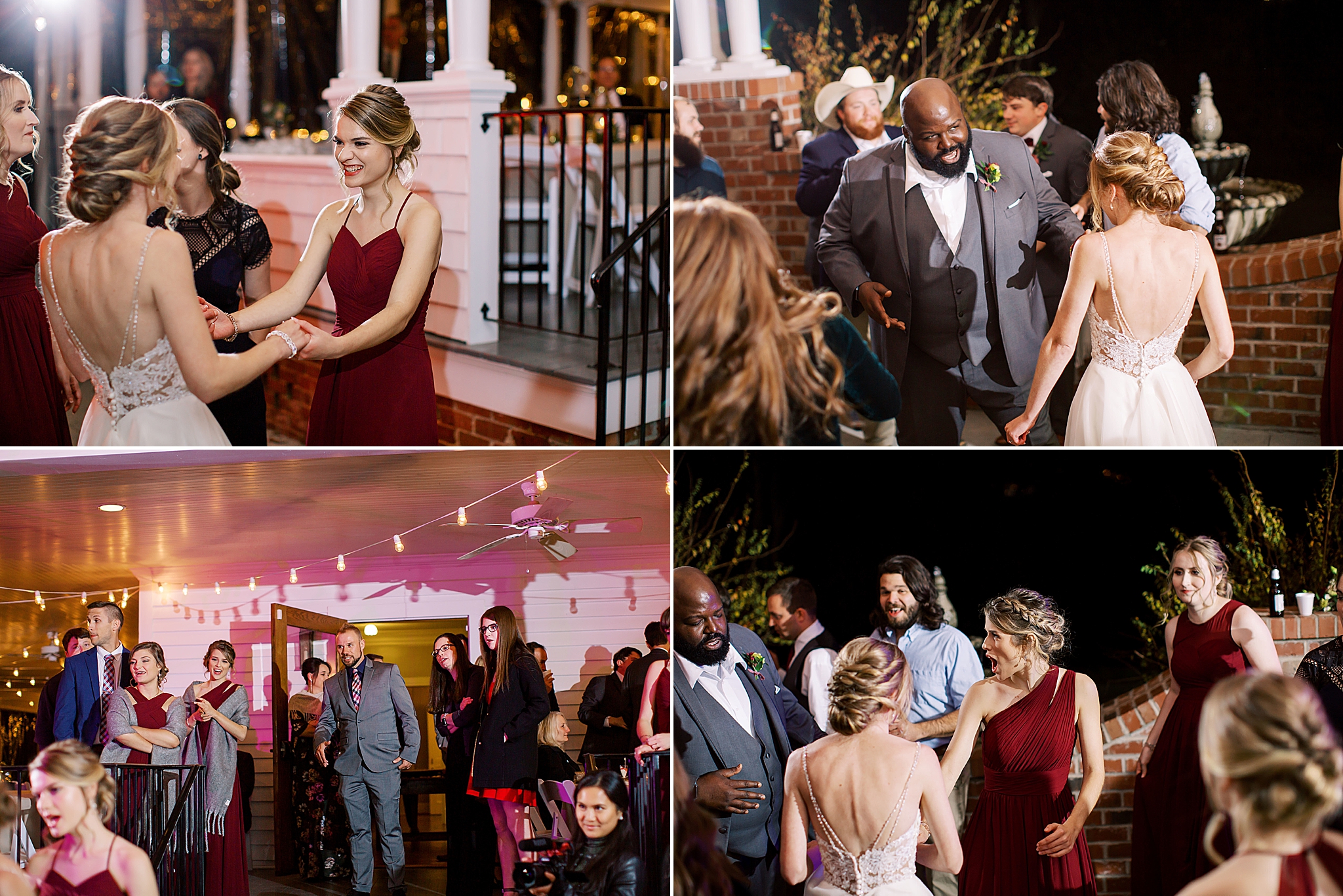 wedding reception on patio in Concord NC