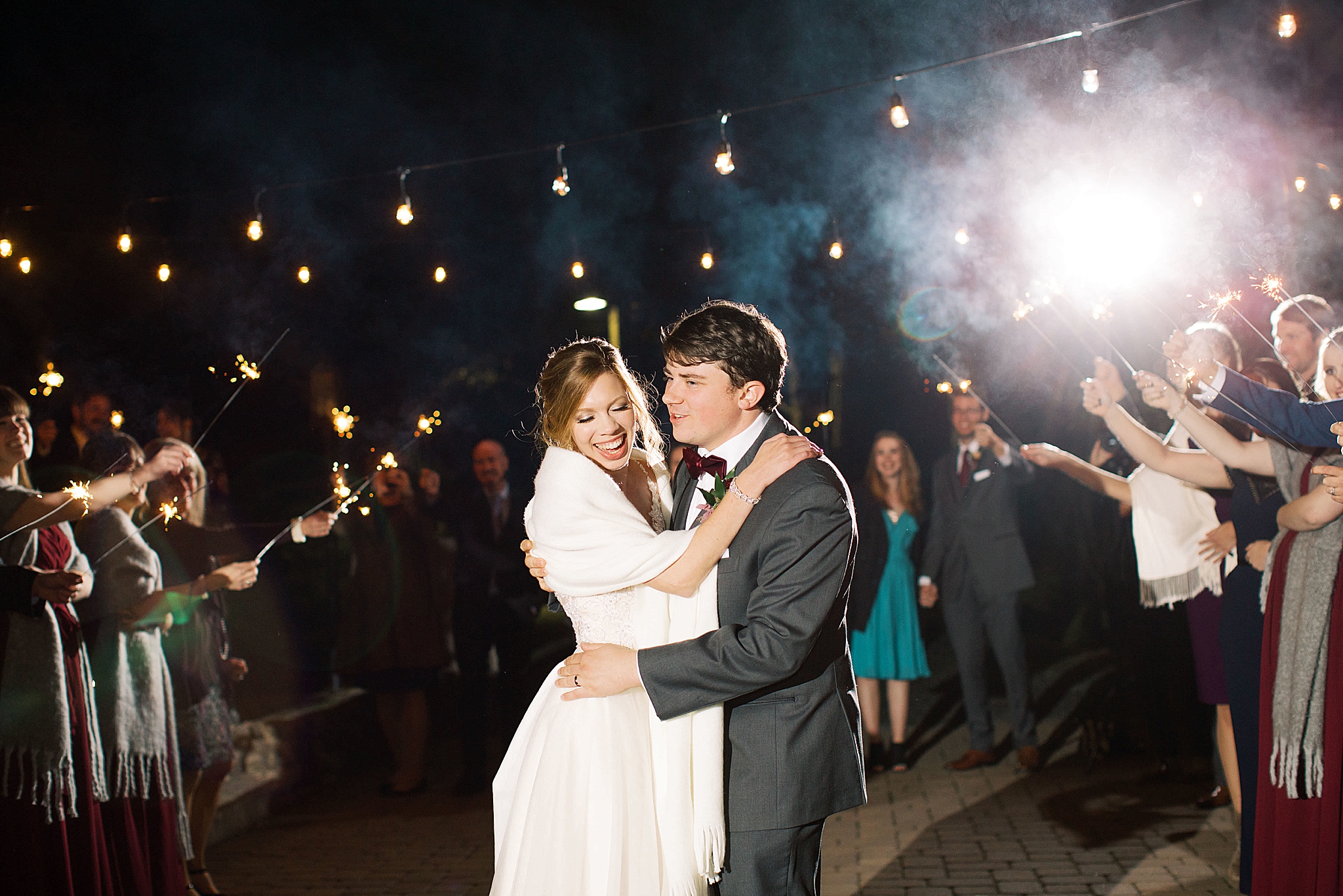 wedding reception on patio in Concord NC