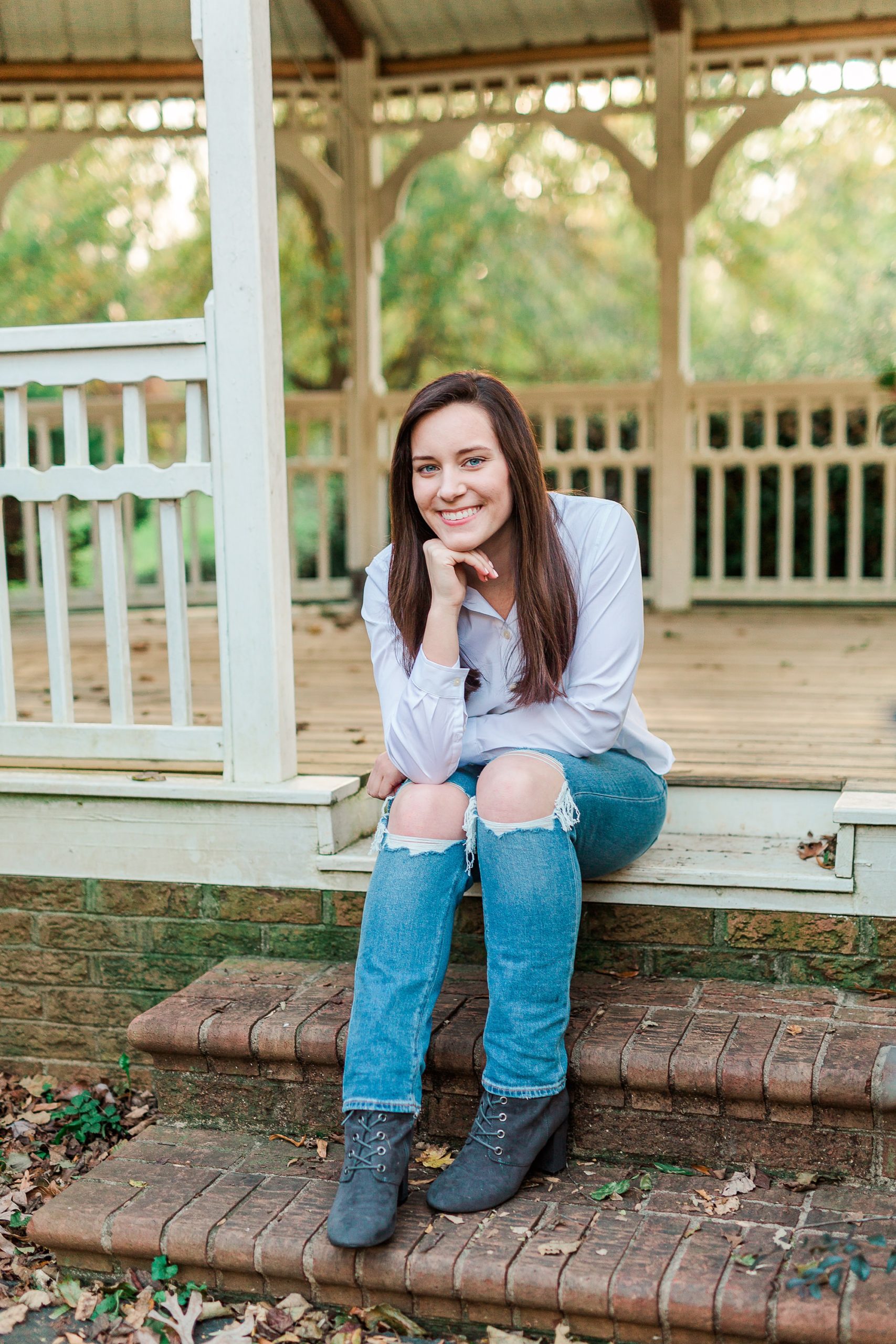 fall senior portrait session in Sloan Park