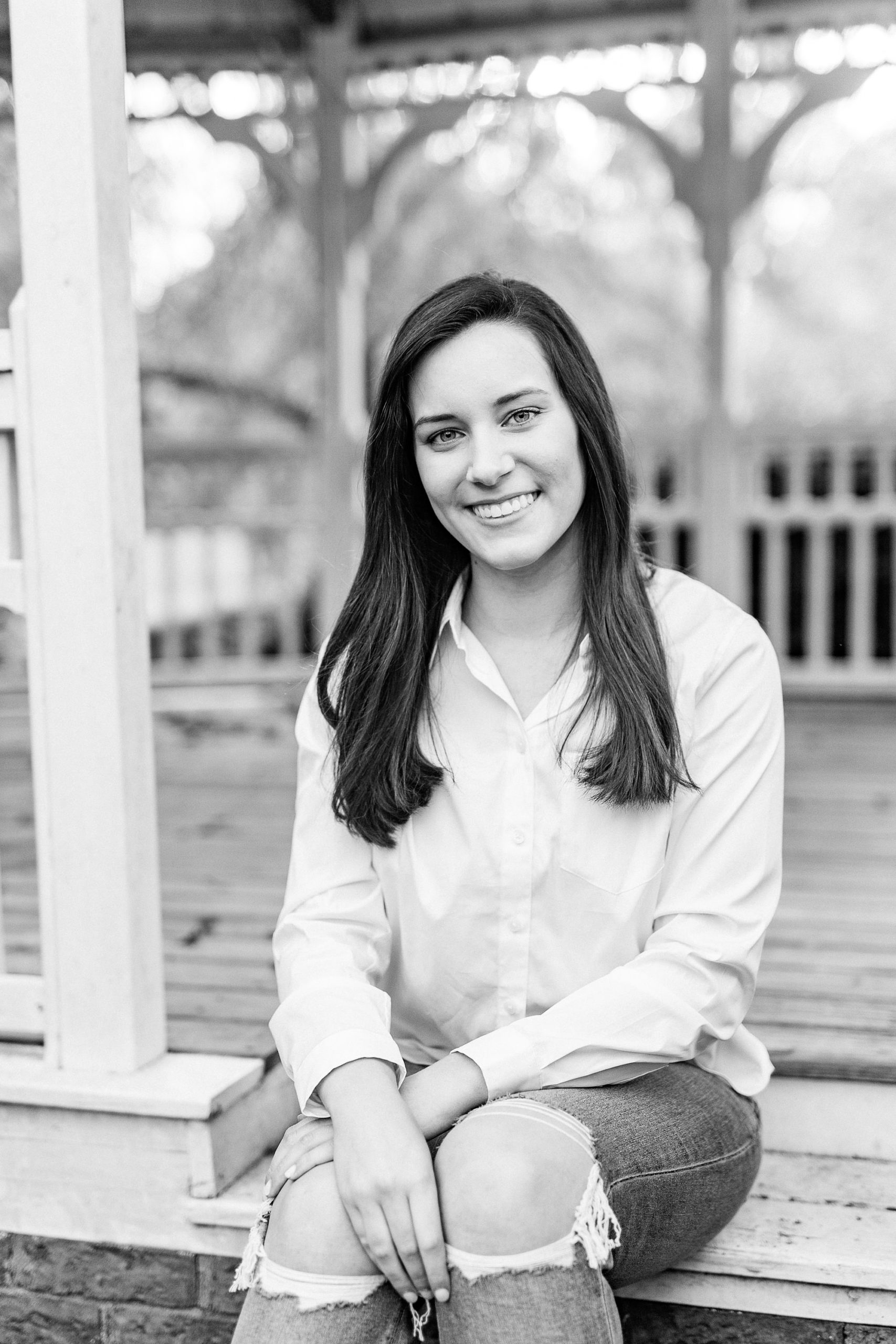 Salisbury NC fall senior photos with young girl