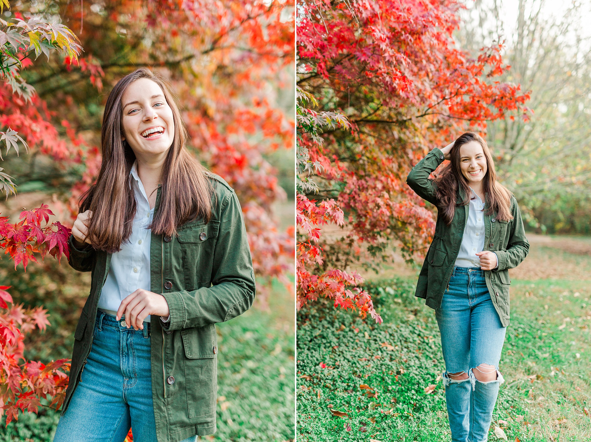 fall senior portraits in Salisbury NC