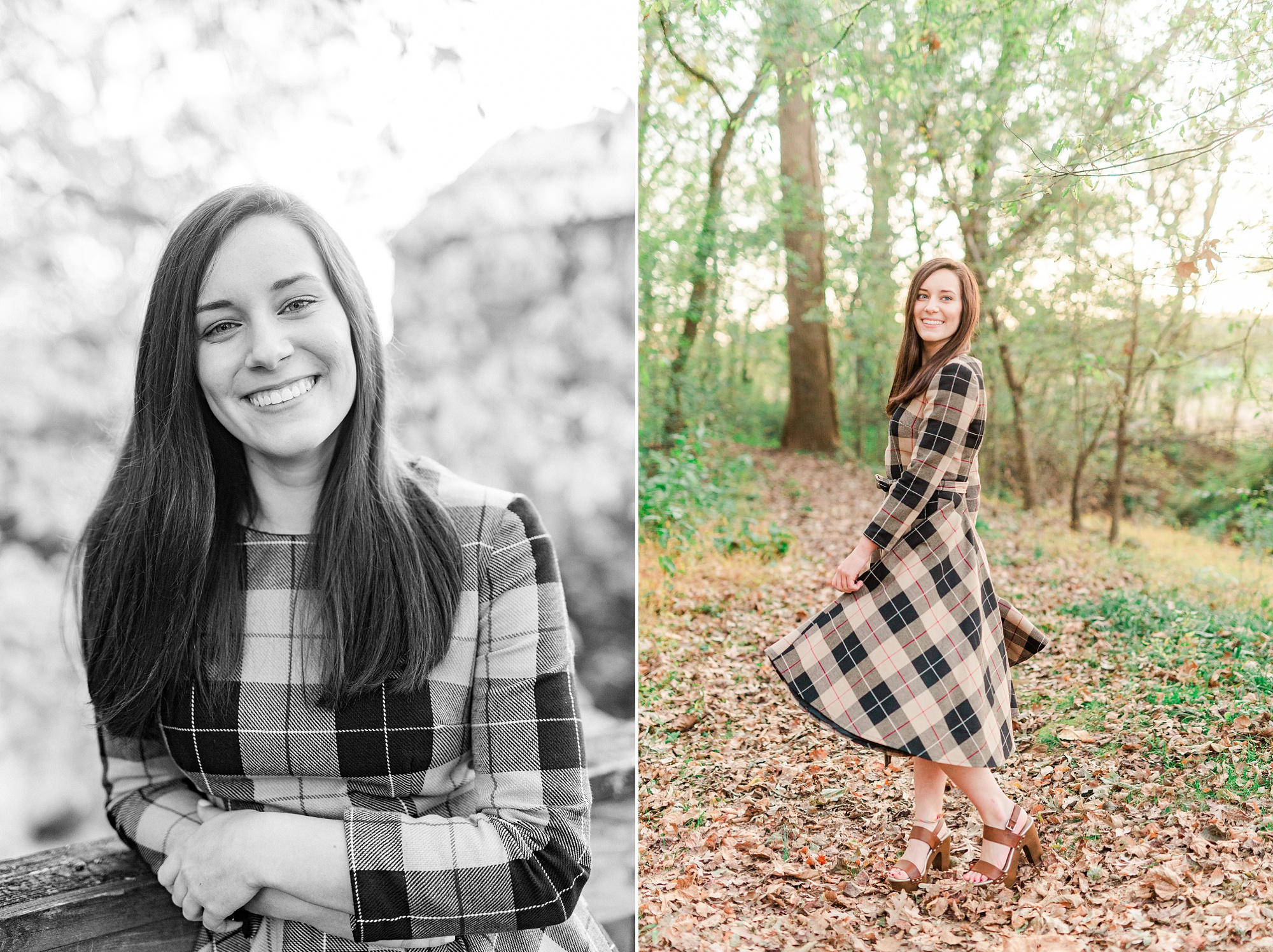 classic fall senior session at Sloan Park