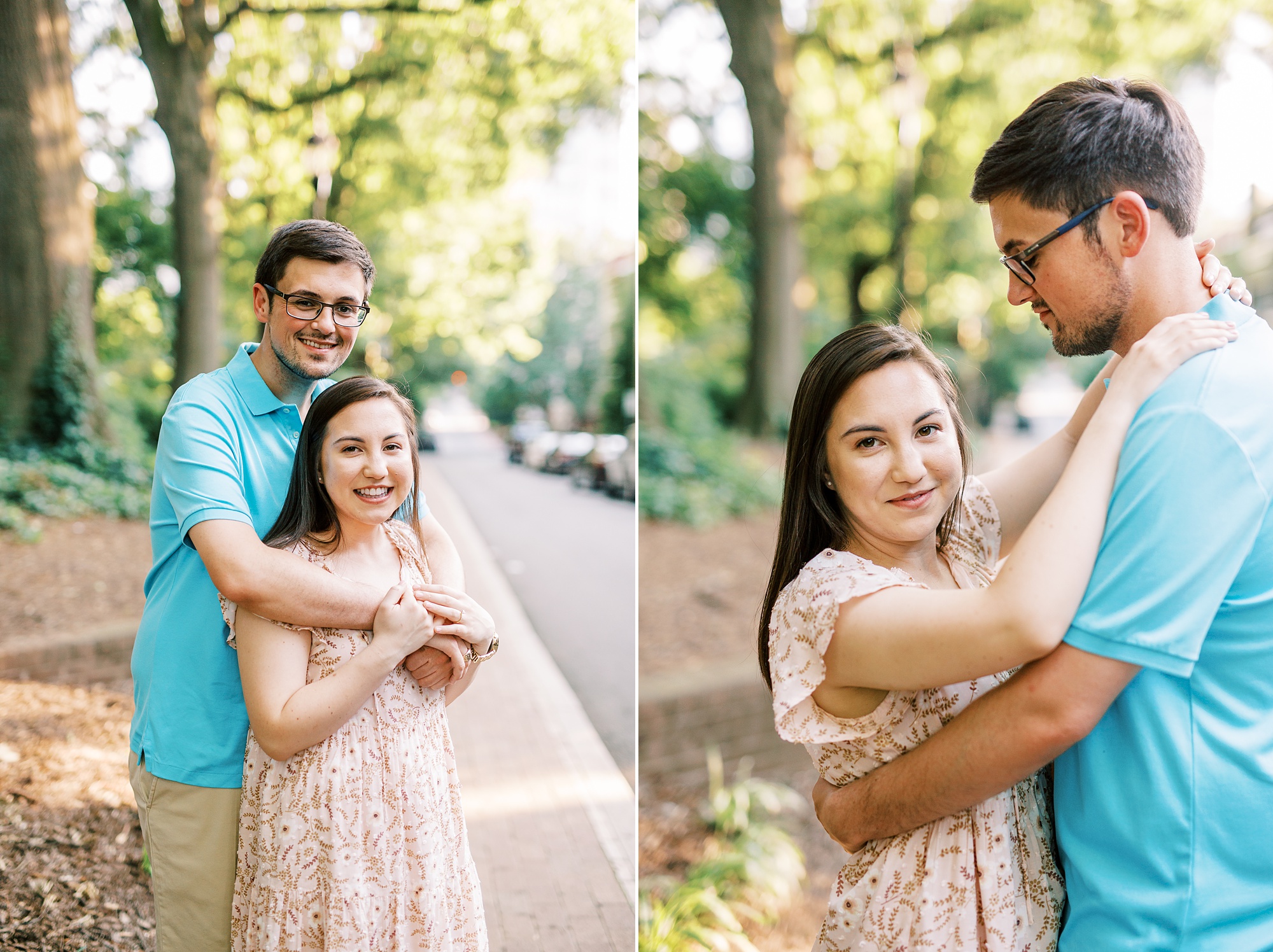 Charlotte NC engagement portraits at Fourth Ward Park