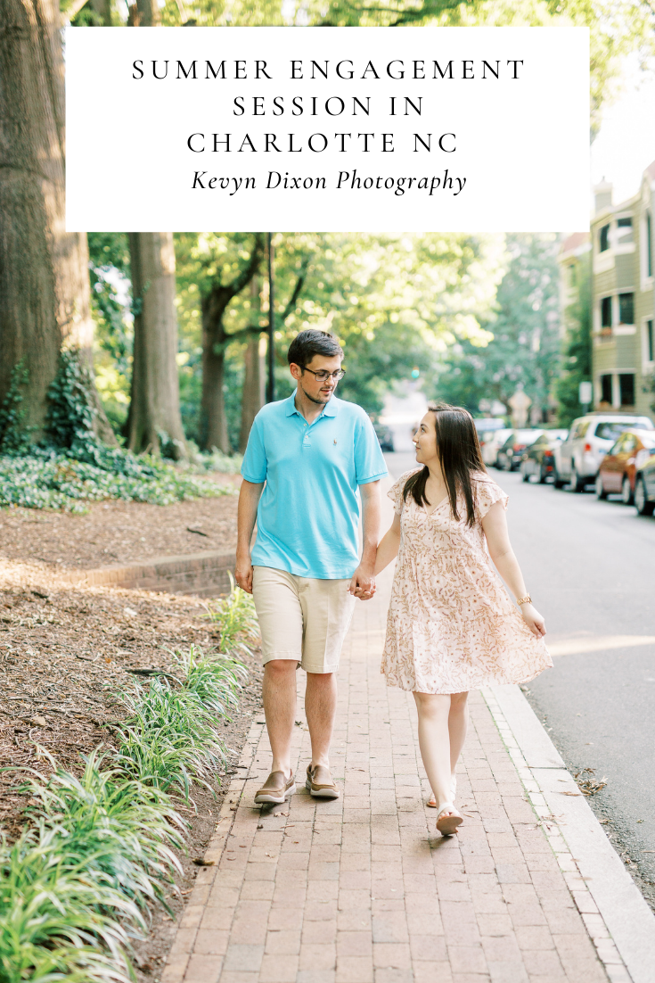 summer engagement session in Fourth Ward Park