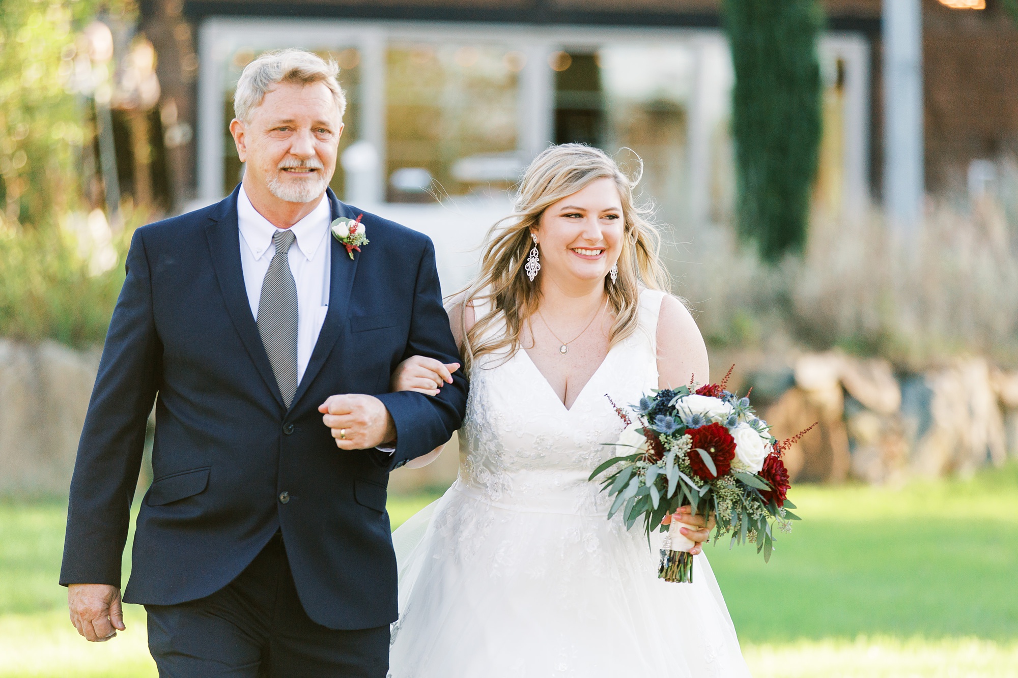 fall wedding ceremony at the Arbors Events