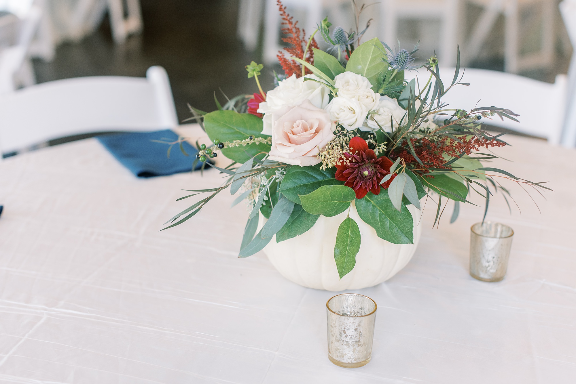 fall wedding centerpiece at the Arbors Events
