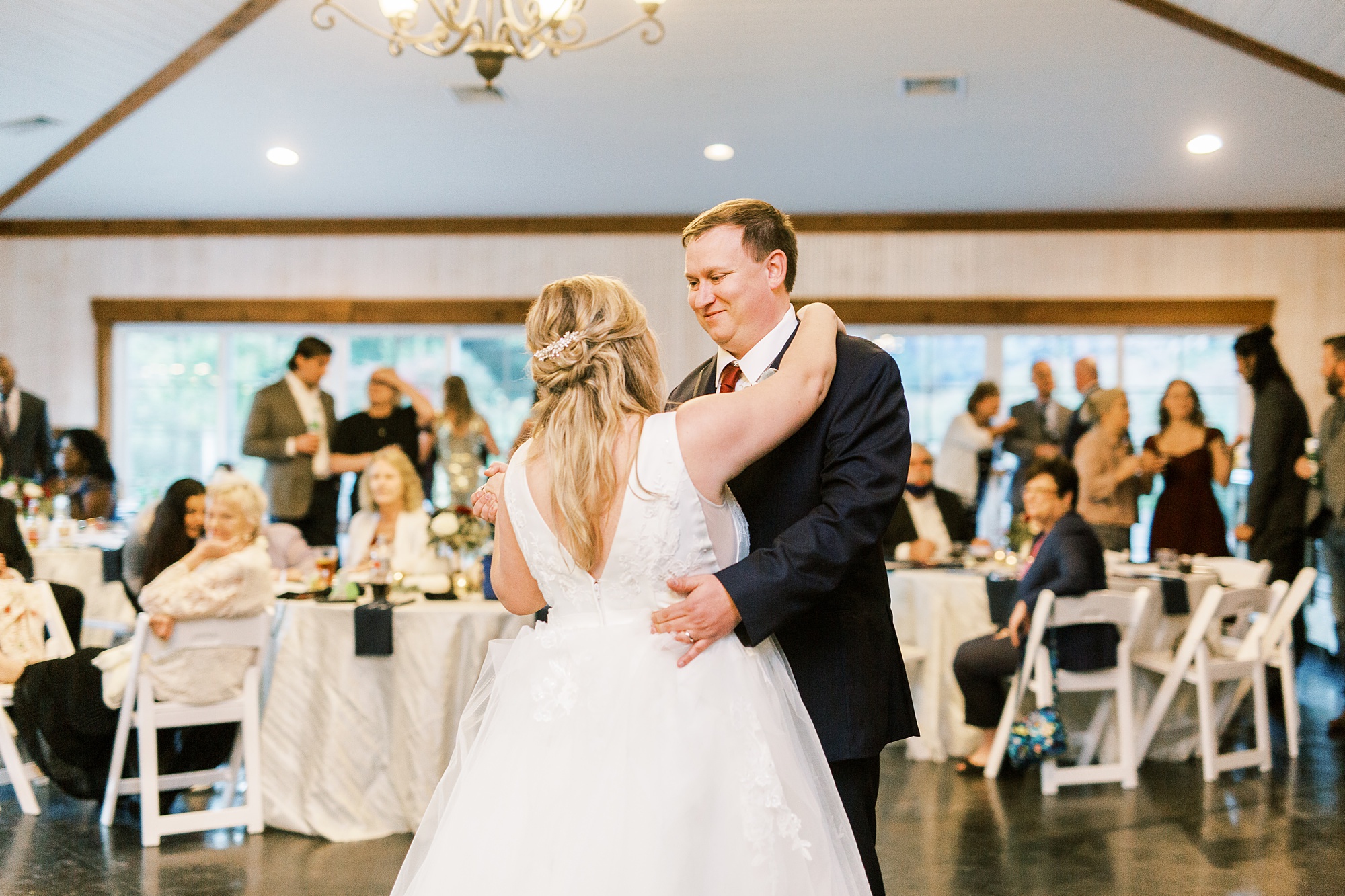 bride and groom dance at the Arbors Events