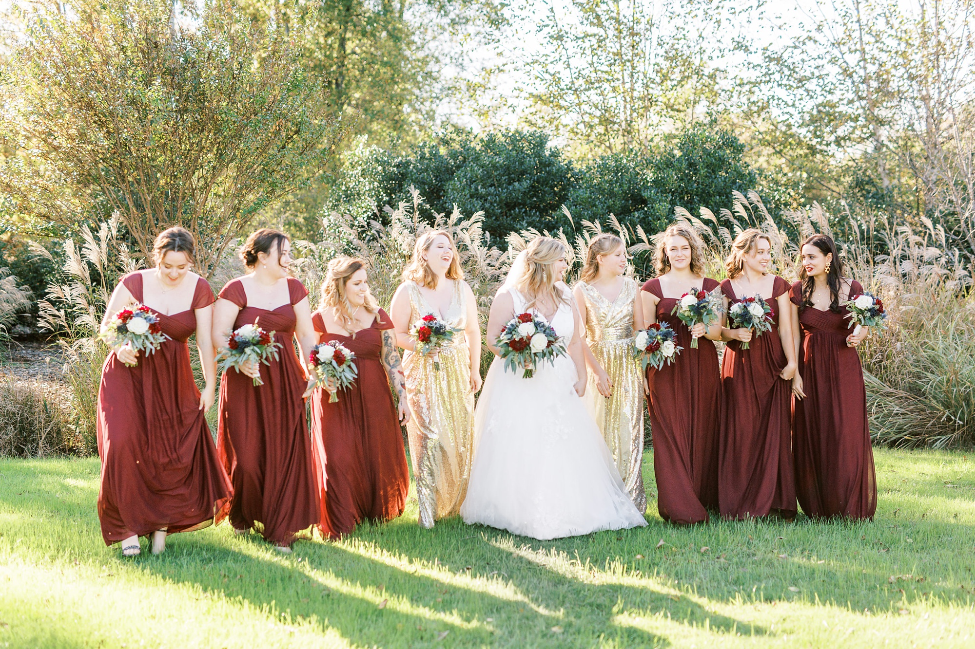 Romantic fall wedding at The Arbors in 2020
