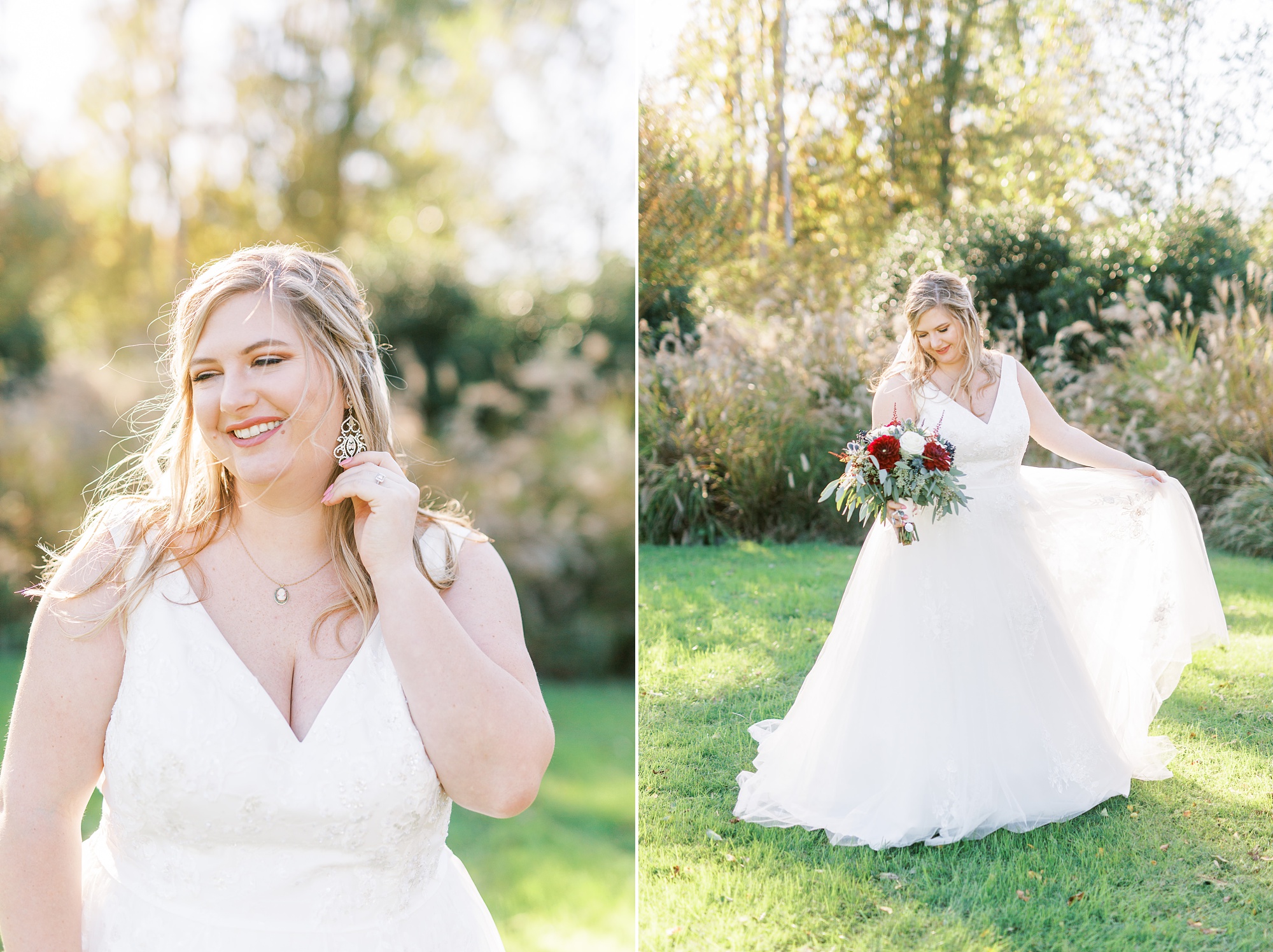 Romantic fall wedding at The Arbors in 2020
