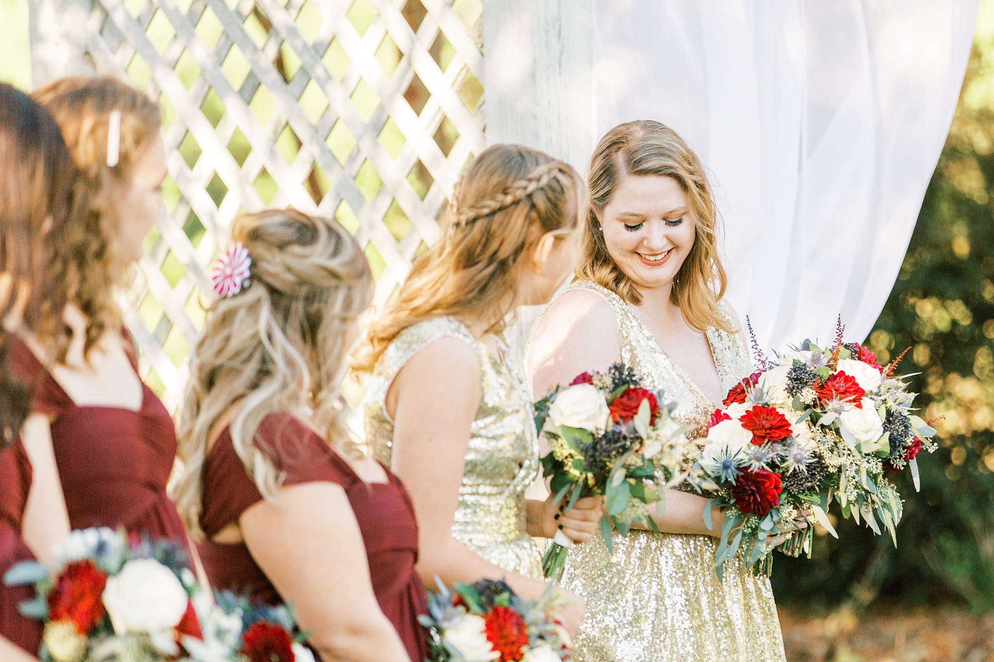 Romantic fall wedding at The Arbors in 2020