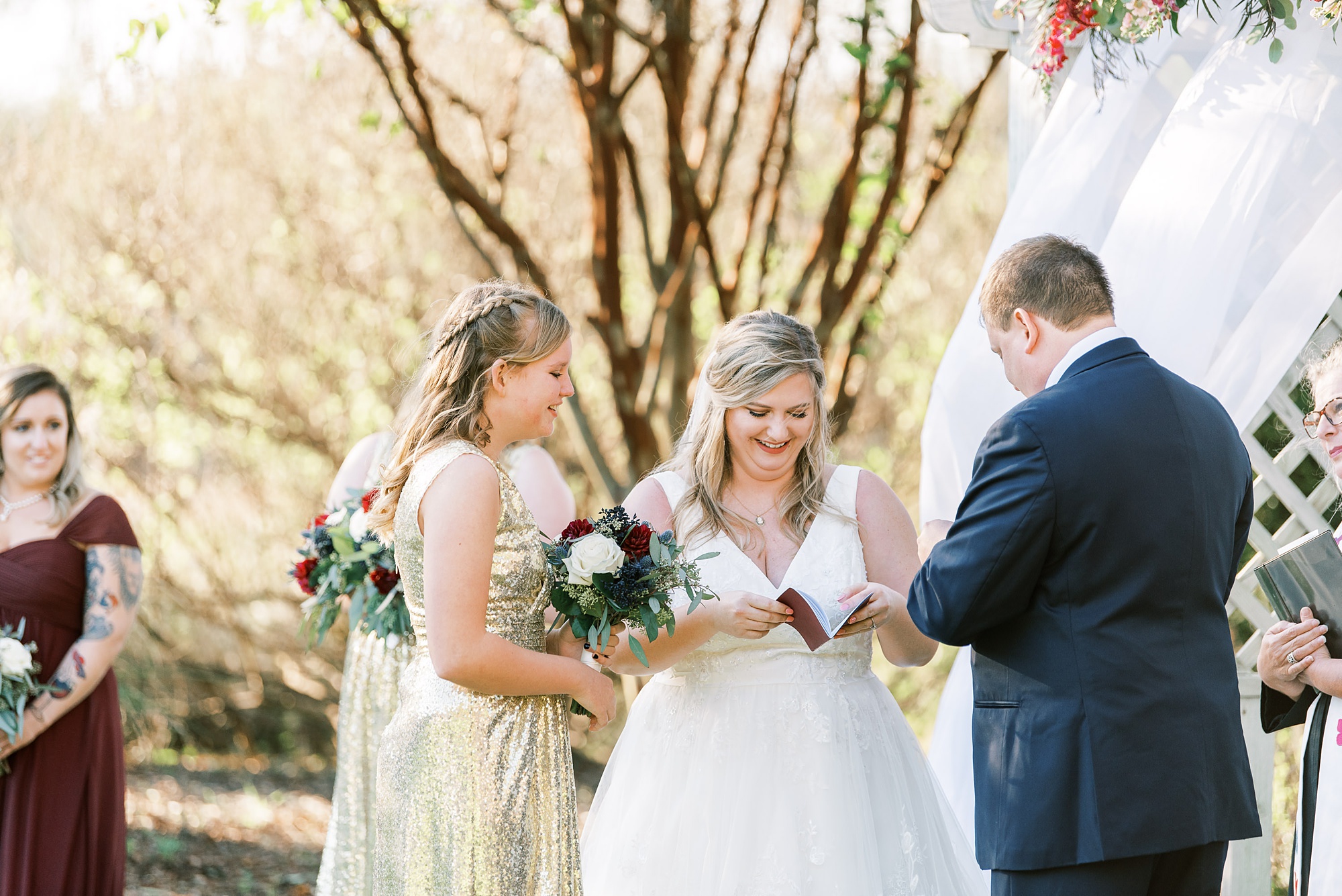 Romantic fall wedding at The Arbors in 2020