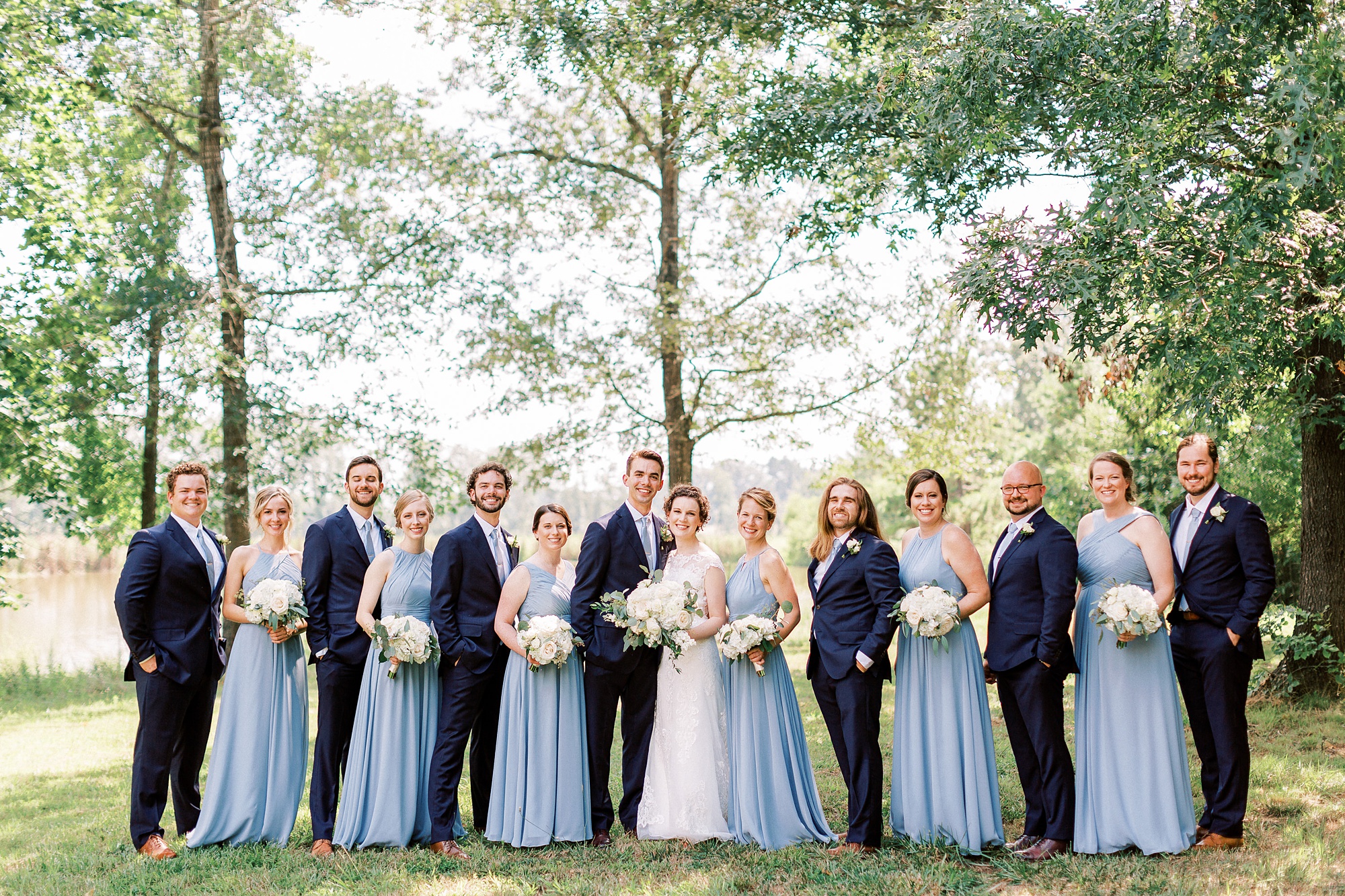 Elegant wedding in Charlotte NC photographed by Kevyn Dixon Photography with light blue and navy details