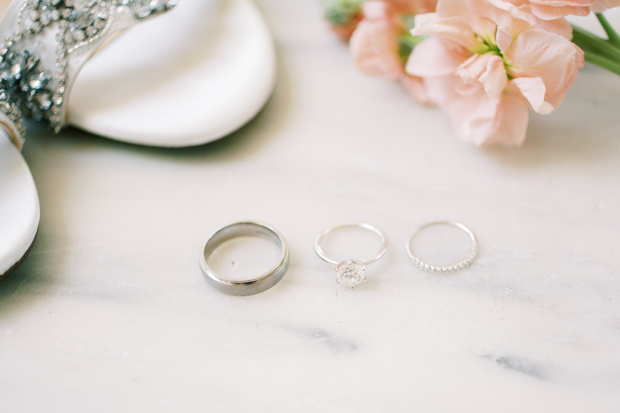 Classic wedding day with pink and navy details at Separk Mansion and downtown Charlotte