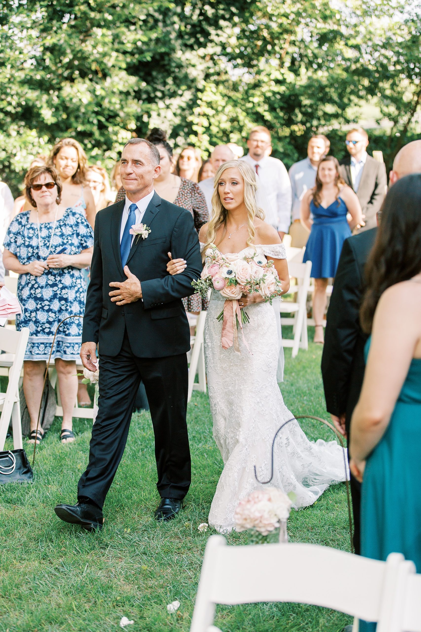 Classic wedding day with pink and navy details at Separk Mansion and downtown Charlotte
