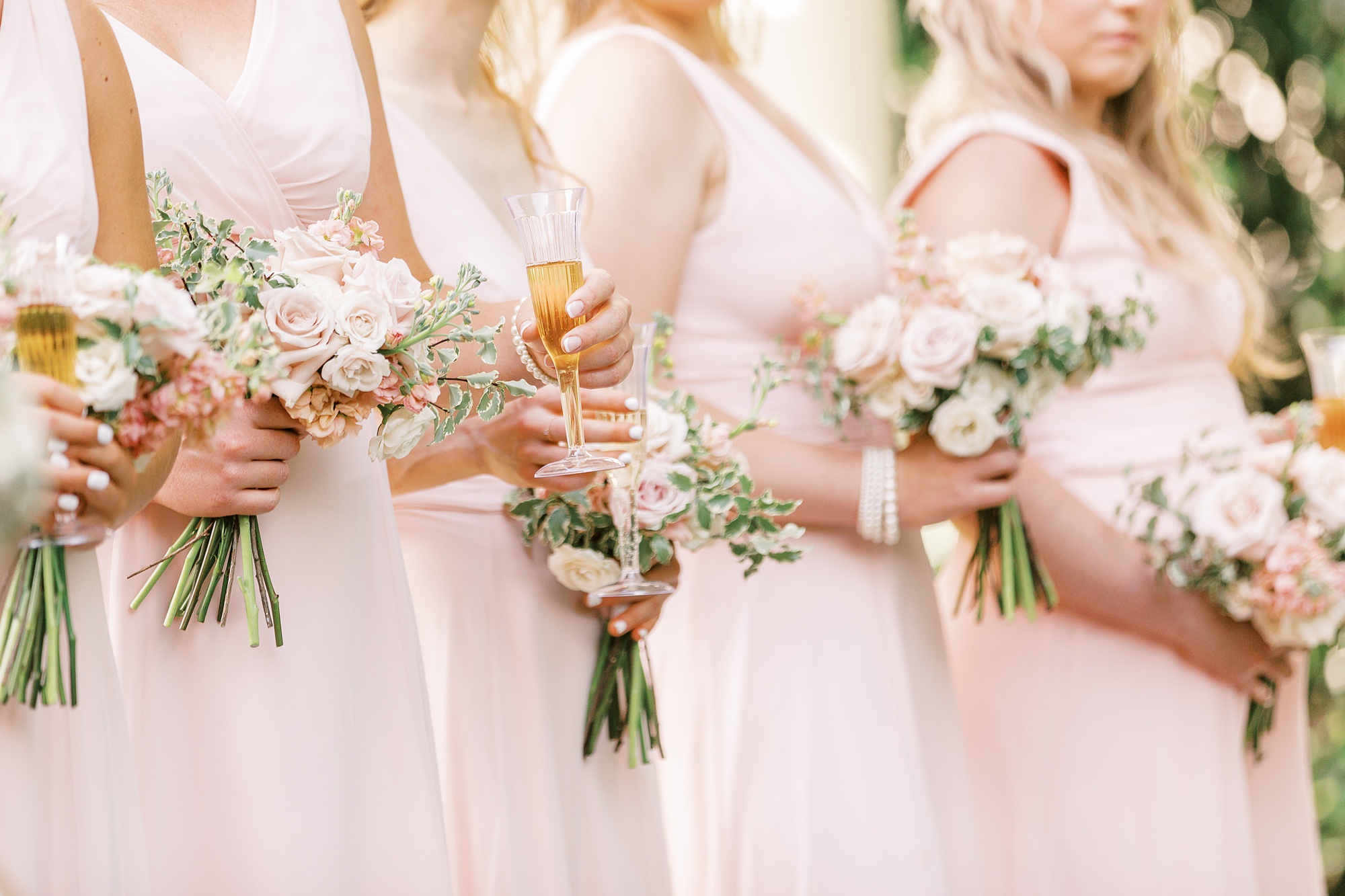 Classic wedding day with pink and navy details at Separk Mansion and downtown Charlotte
